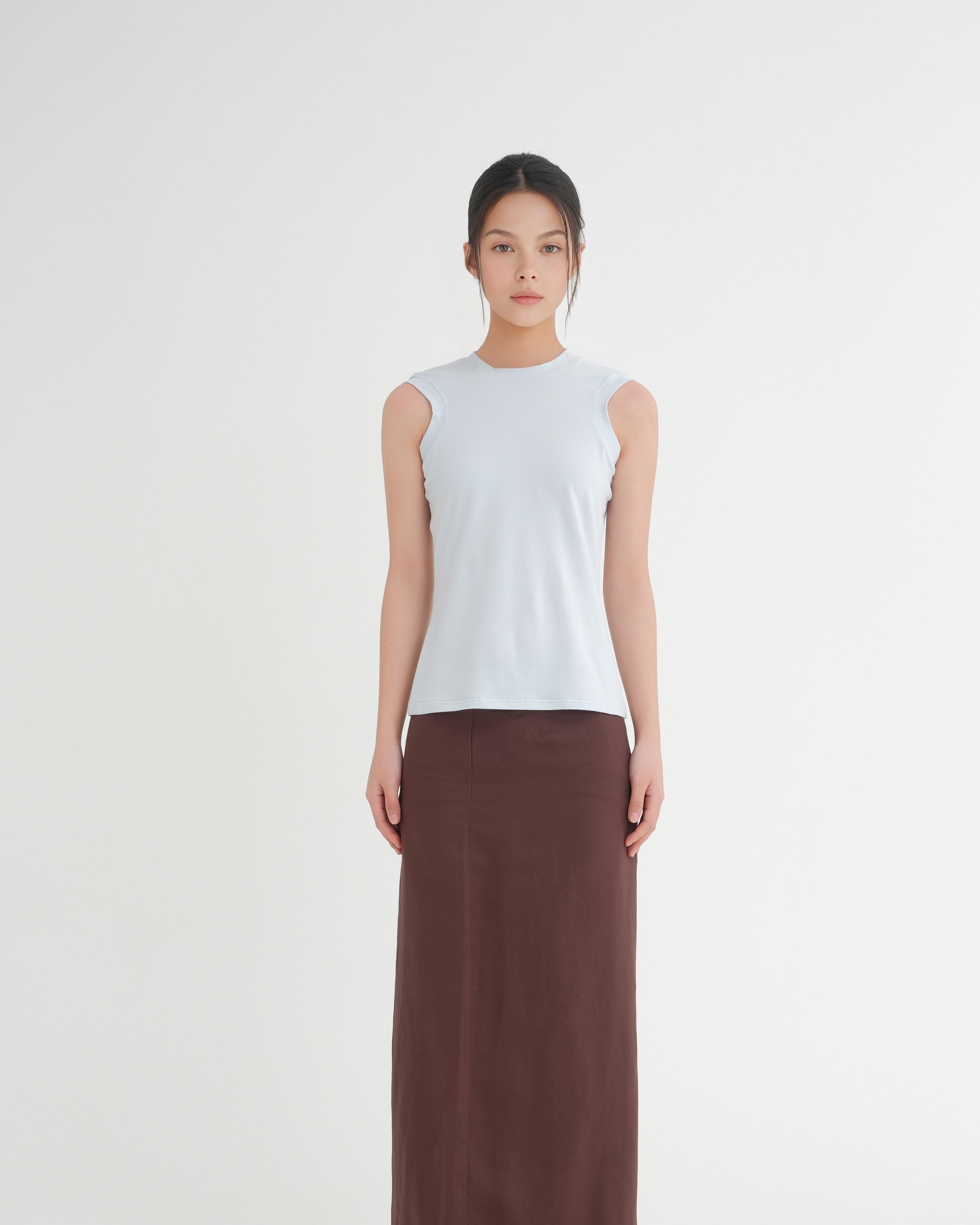 LAYERPLAN | Cotton Stretch Omra Crew Neck Tank Top