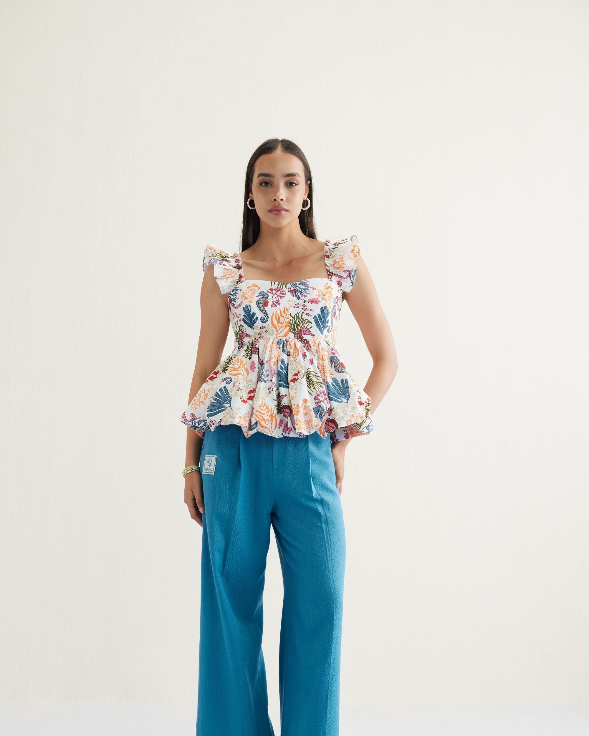 SUI | Coral Life Organic Cotton Blouse