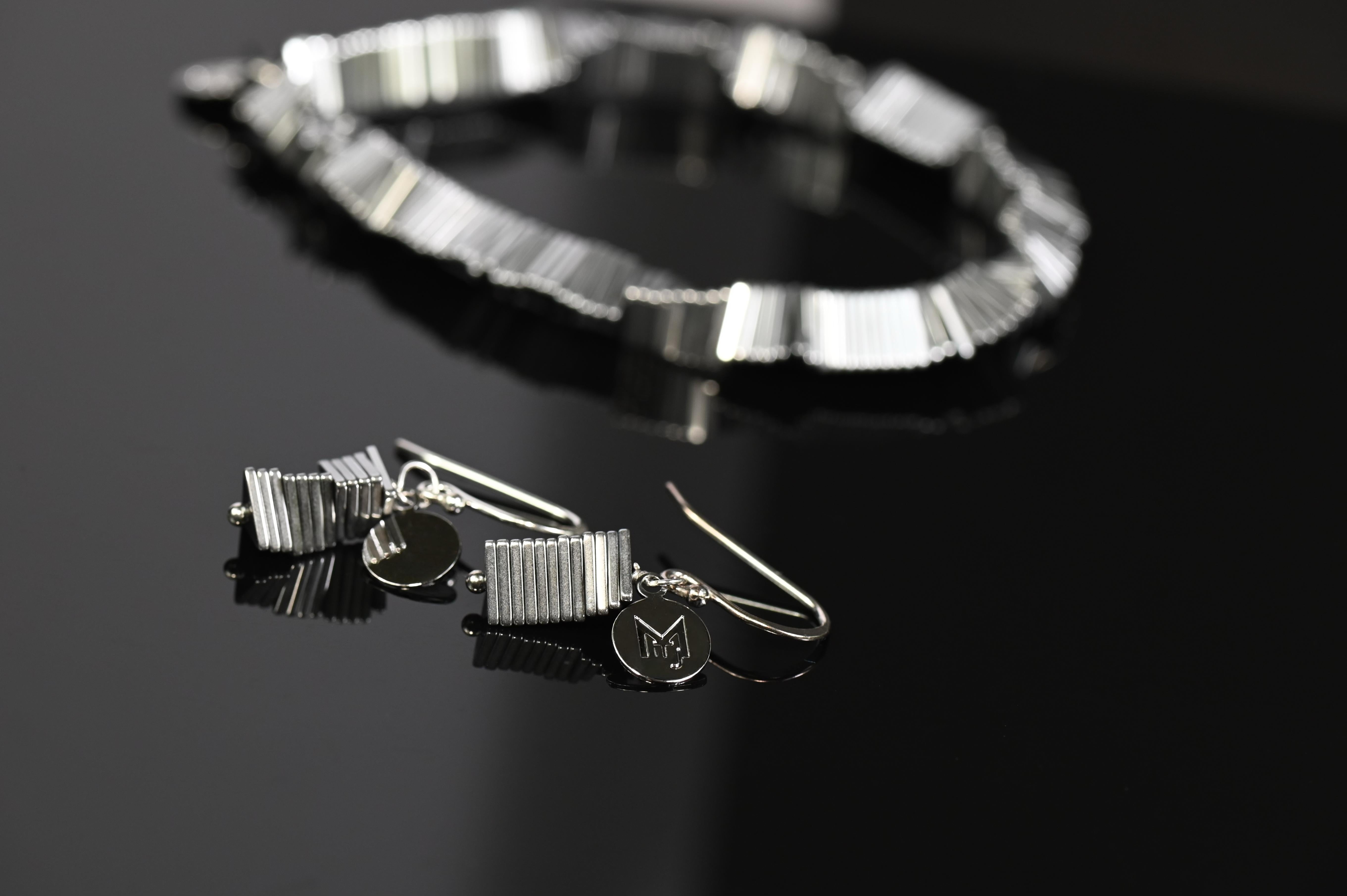 MARILYN TAN JEWELLERY | Electric Kinetic Hematite Hook Earrings