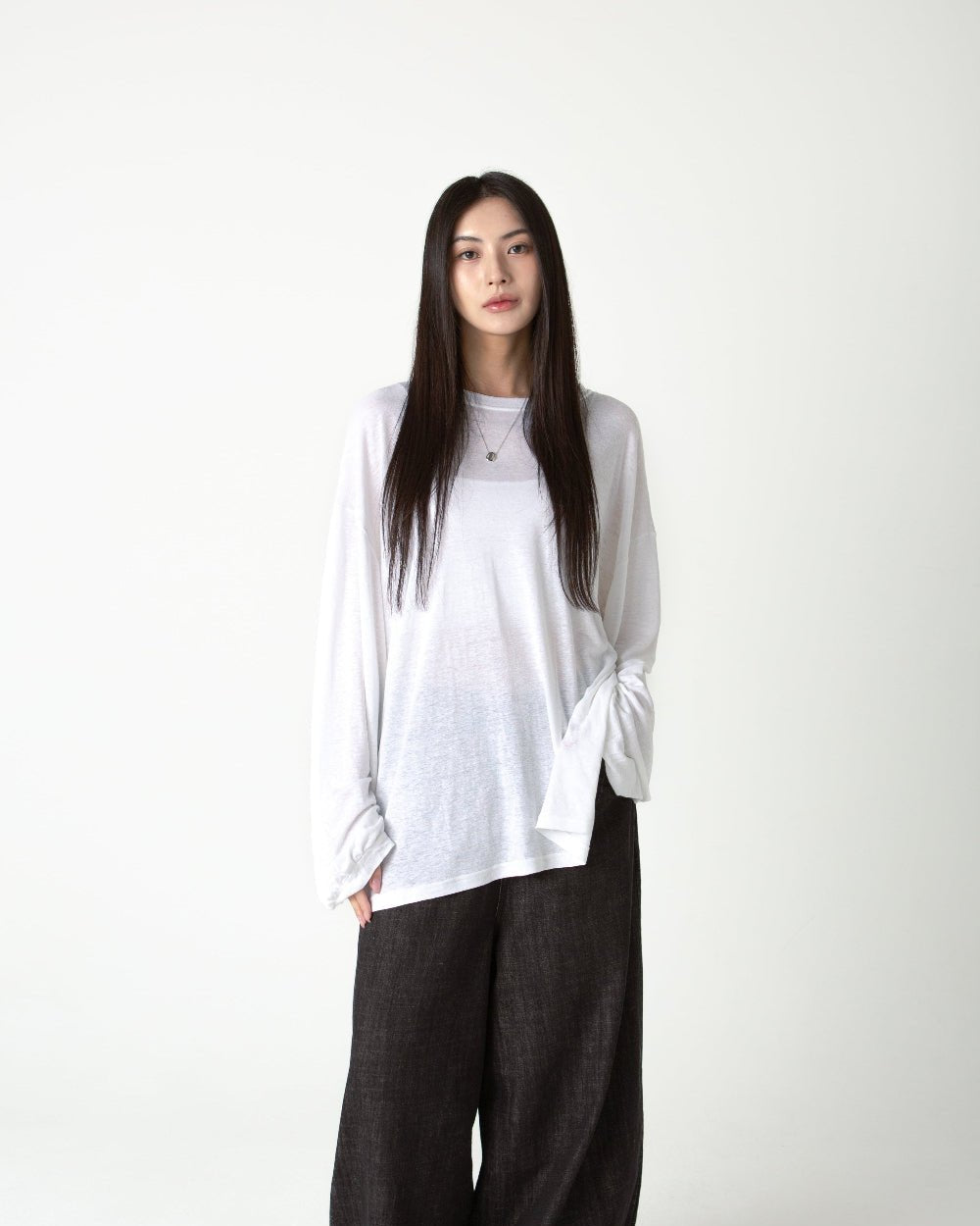 SAERO COLLECTIVE | Myeon Long Sleeve Top | White
