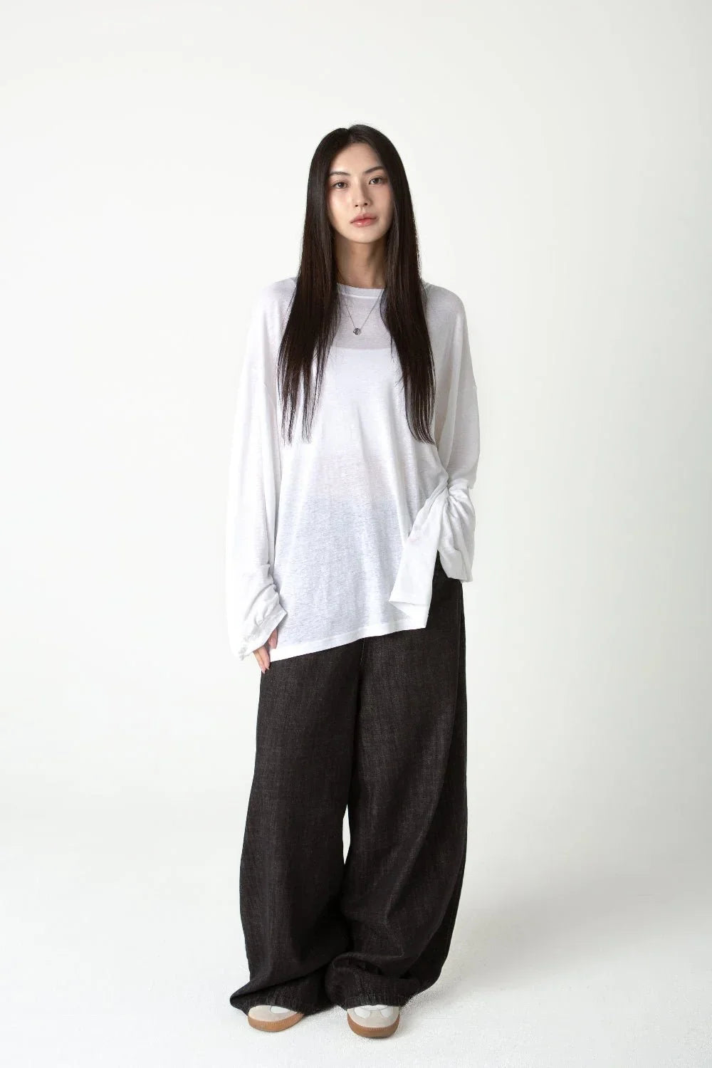 SAERO COLLECTIVE | Myeon Long Sleeve Top | White
