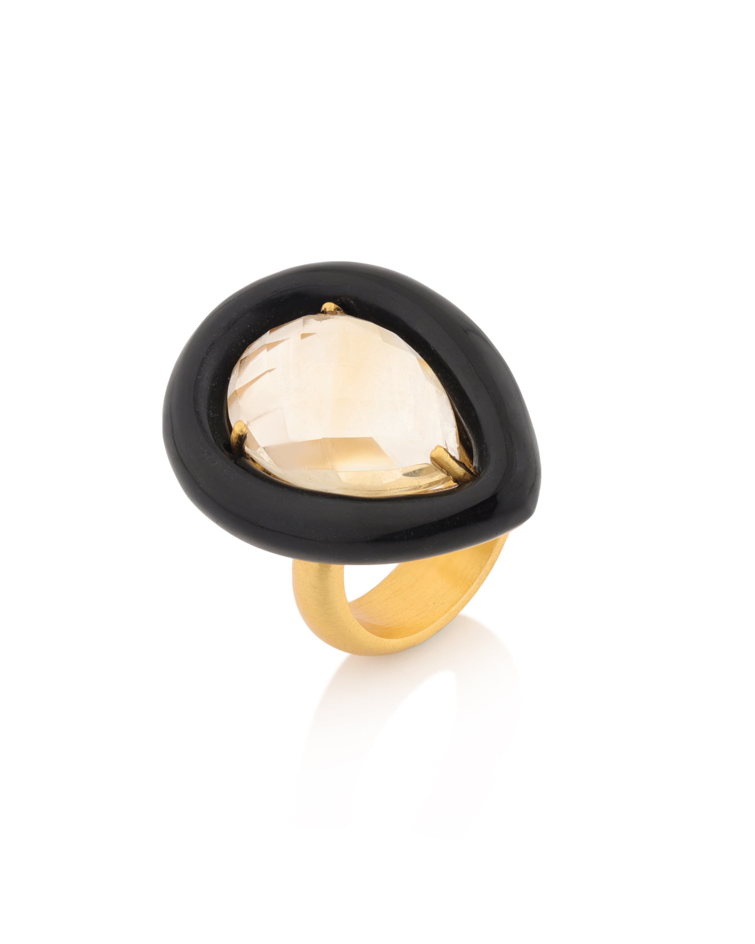 BOHEME BY VERO | Amazonia Pear Ring | Citrine