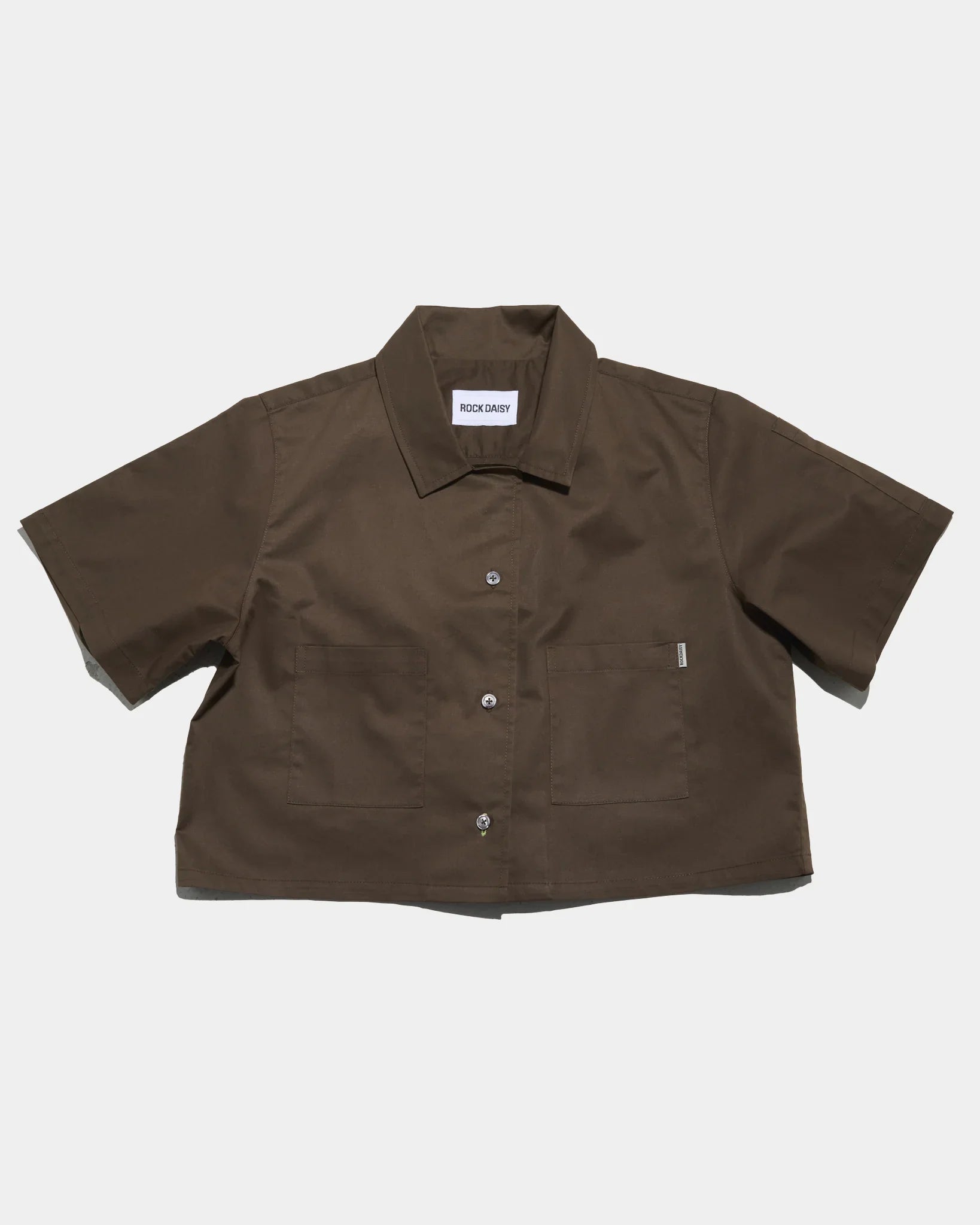 ROCK DAISY | Alex Organic Cotton Boxy Cropped Top - Chocolate