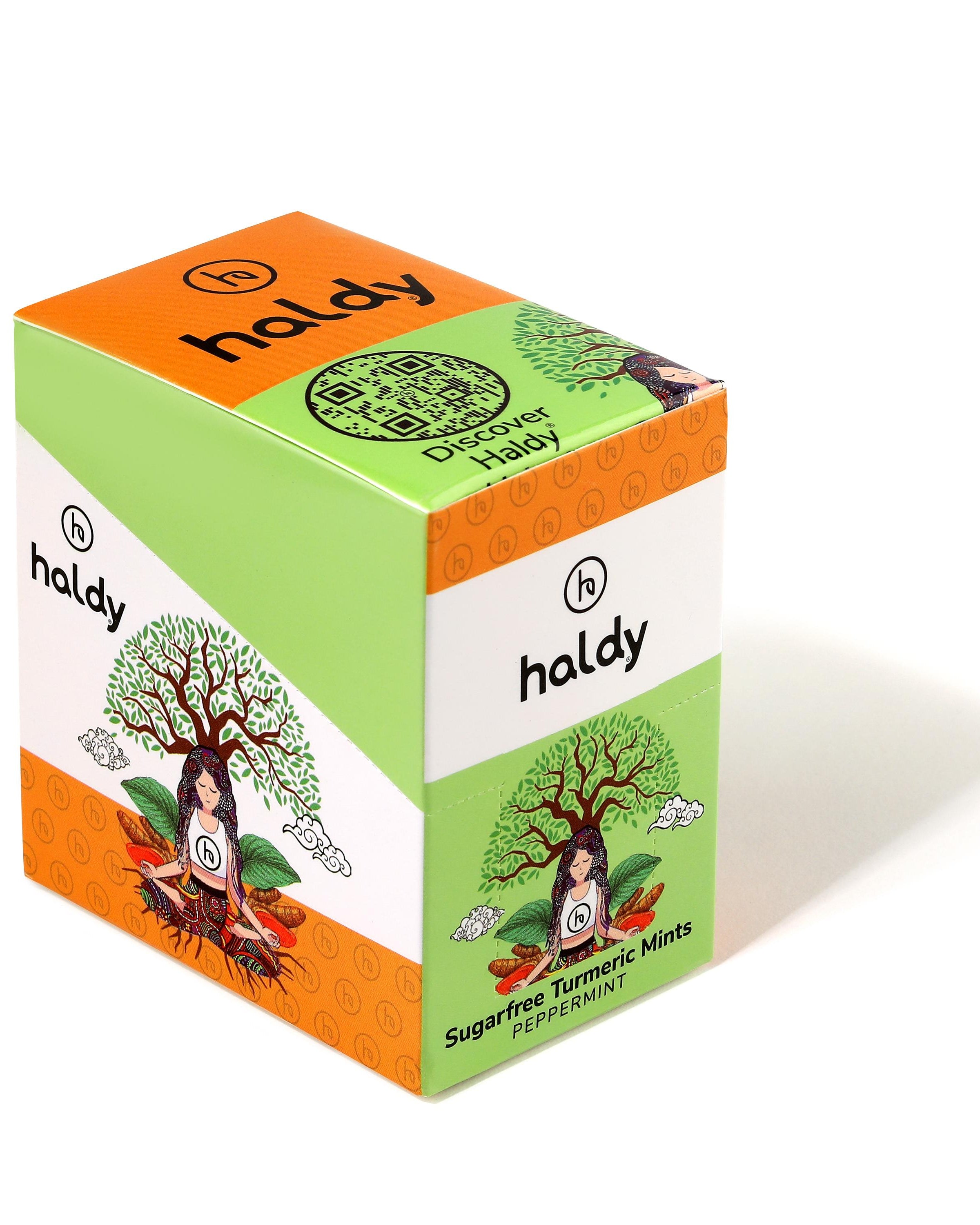 HALDY | Sugarfree Turmeric Mints - Peppermint (6-Pack)