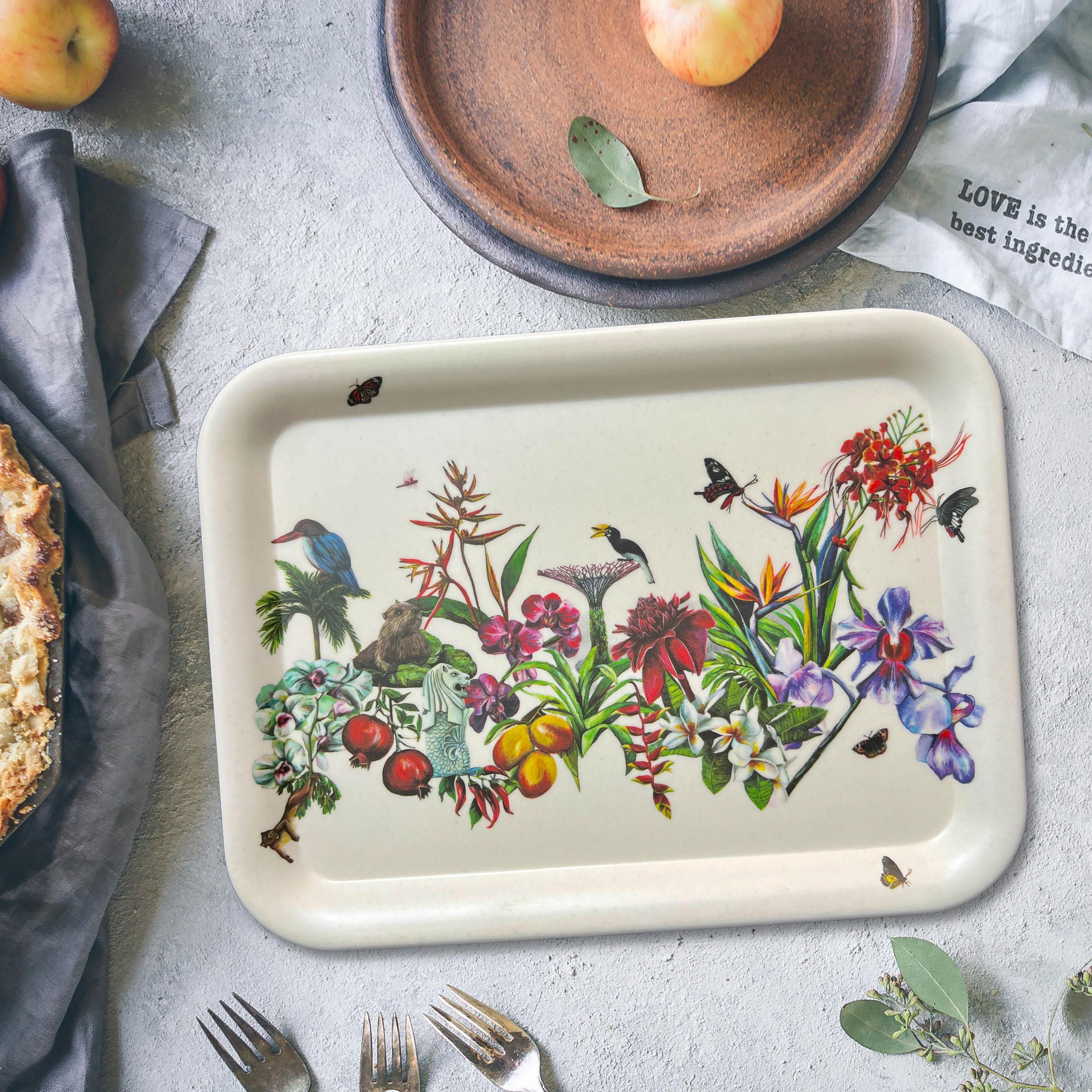 KELLY SER ATELIER | Bamboo Tray: City in Bloom