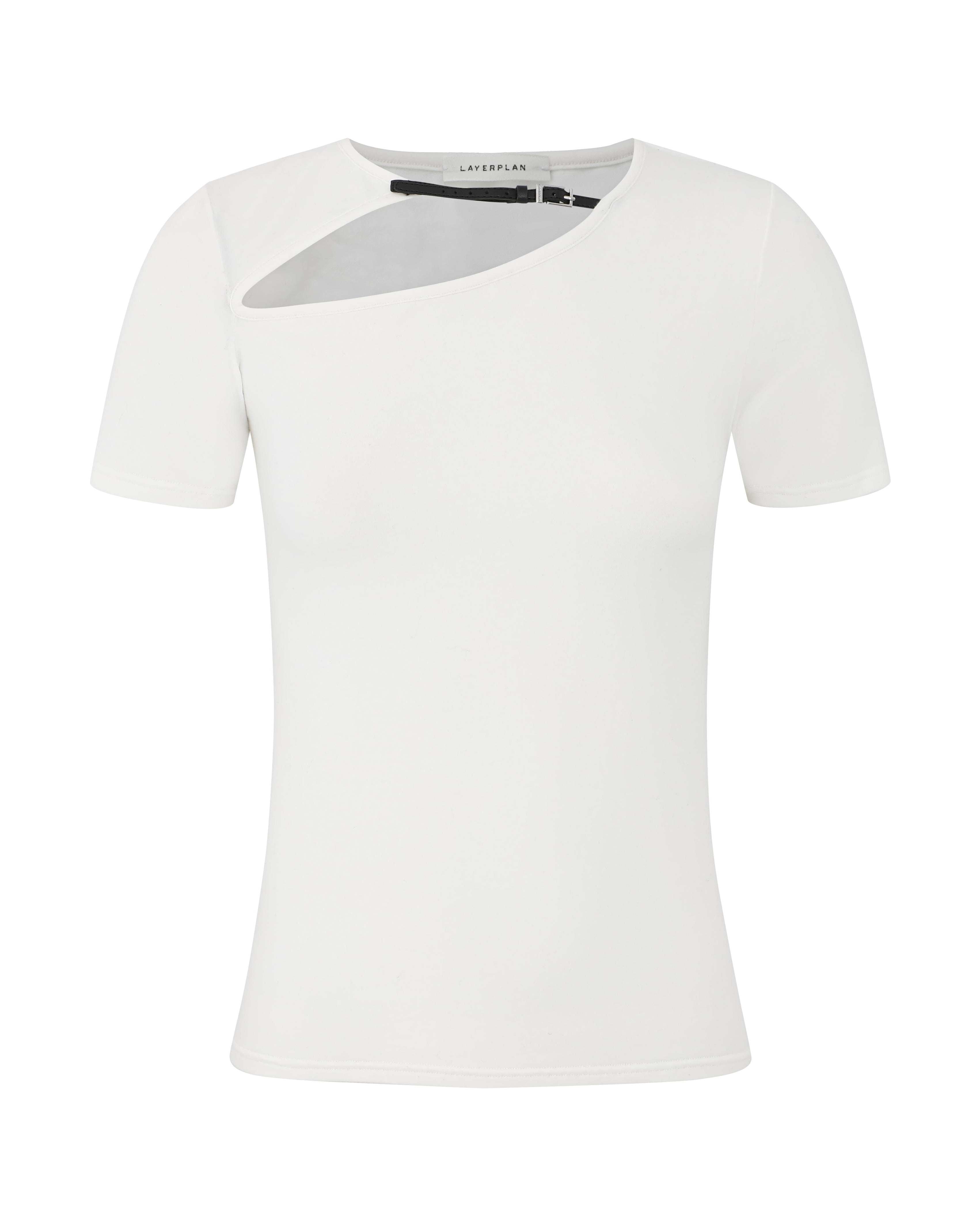 LAYERPLAN | Cotton Stretch Noa Buckle Cotton T-Shirt