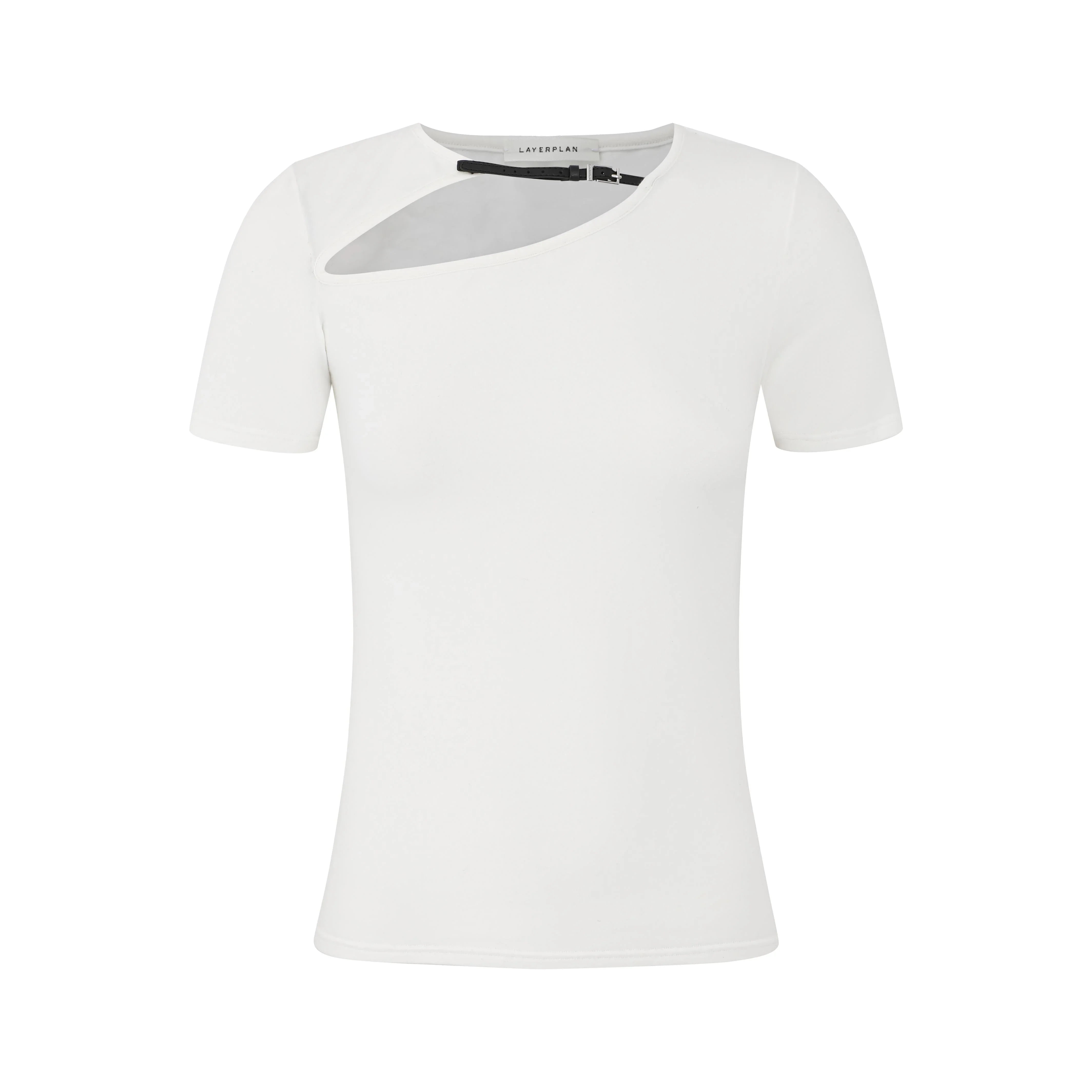 LAYERPLAN | Cotton Stretch Noa Buckle Cotton T-Shirt