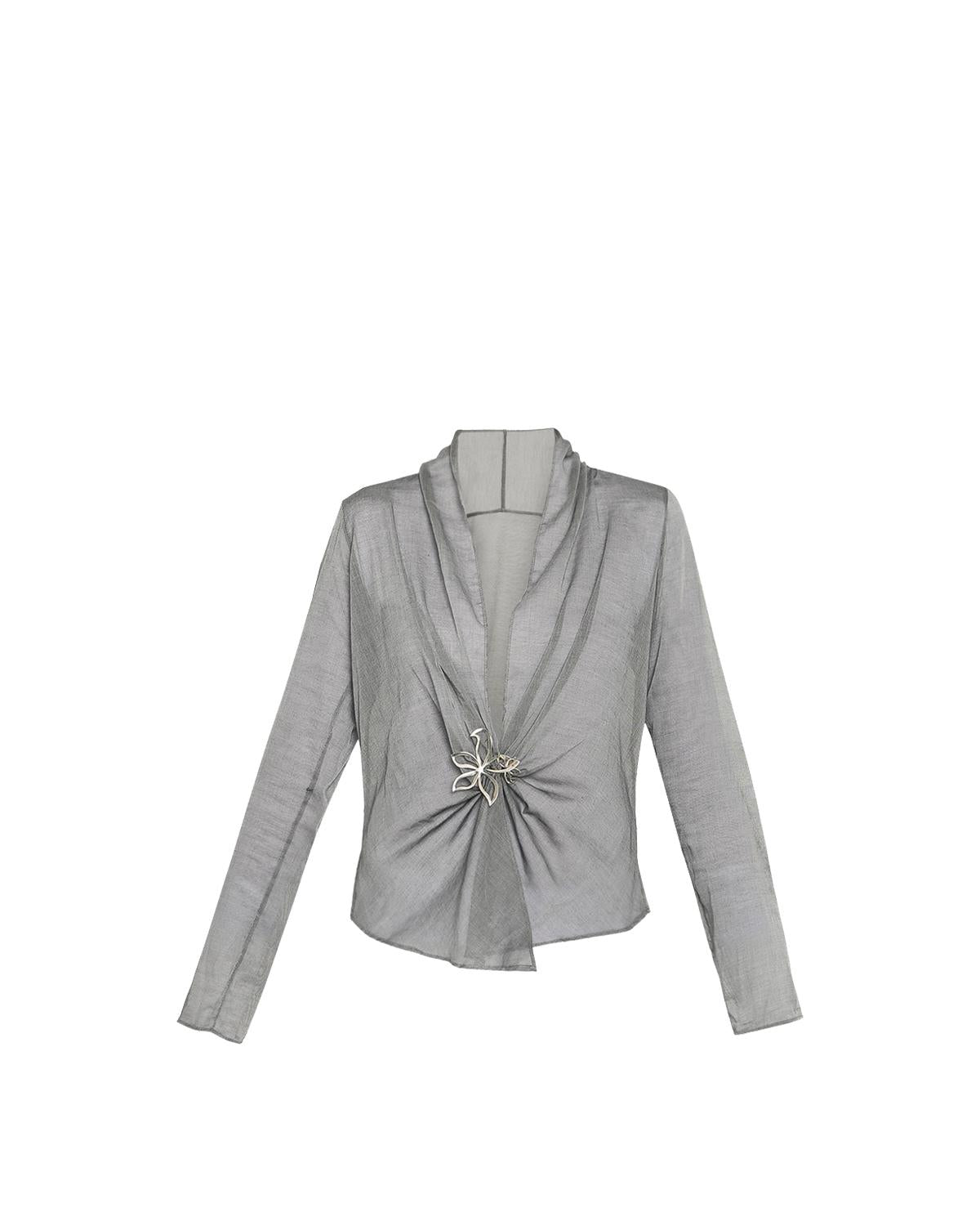 ANW | Gathered Kebaya Encim w/ Floral Hook&Eye