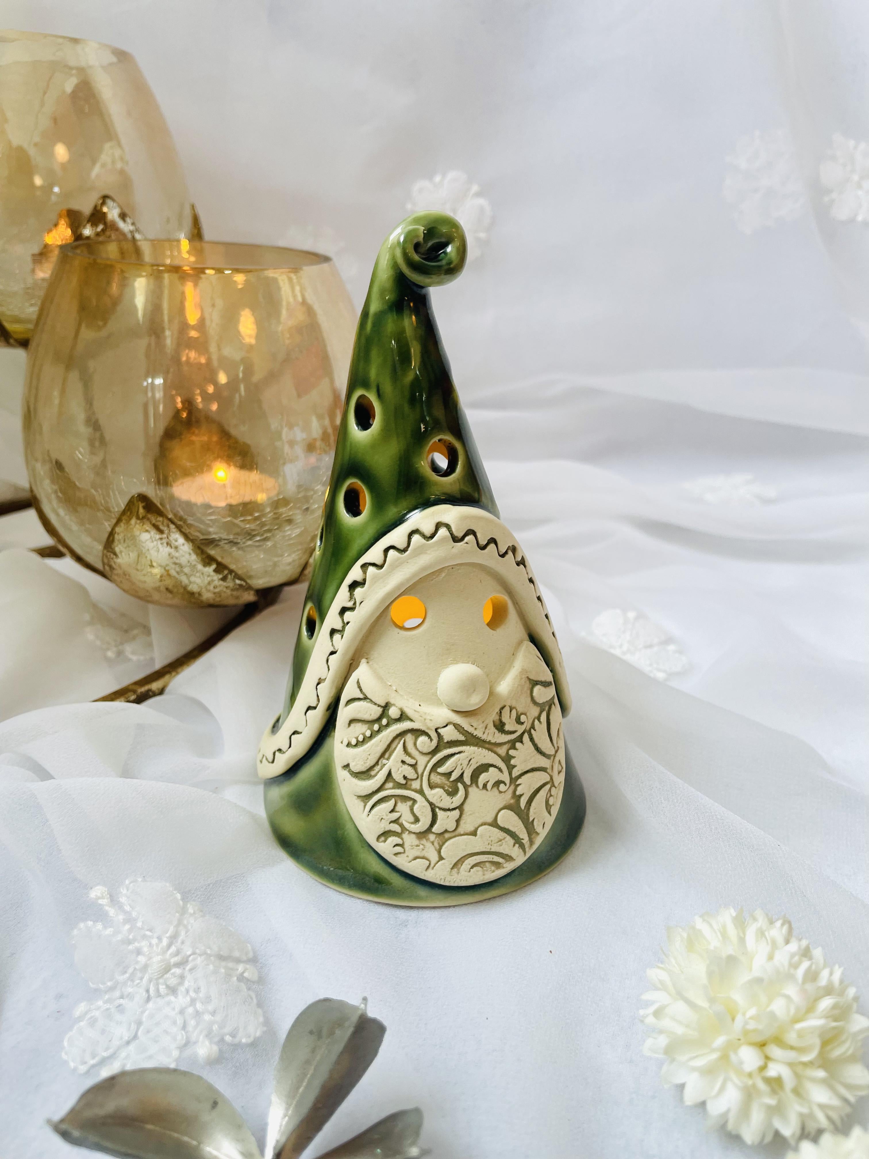 CERAMICS BY JAS | 2. Handmade Ceramic Gnome Luminary