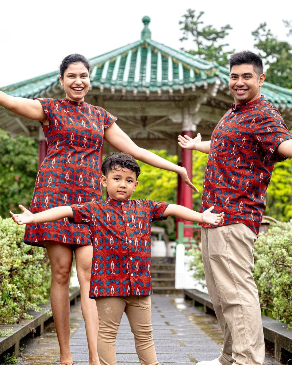 NIMBU | Celestial Women's Dress With Pockets In Red