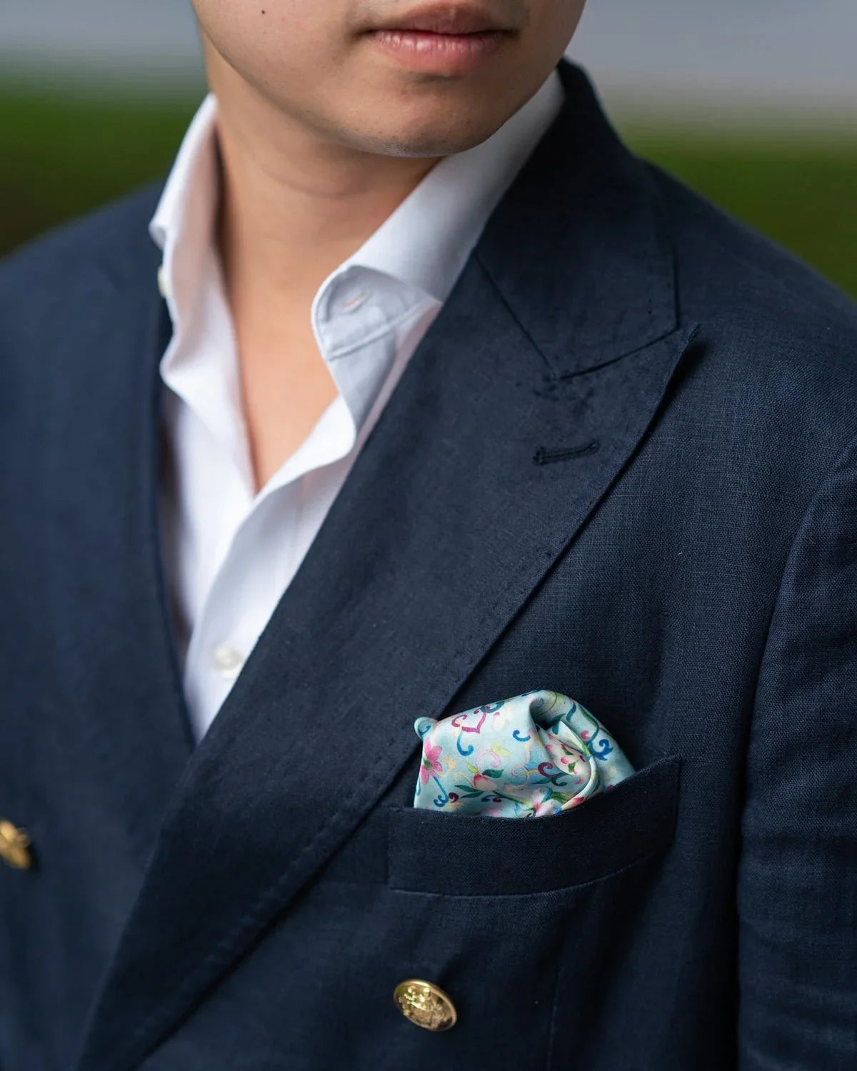 SINGLAPA | Chinese Floral Pocket Square