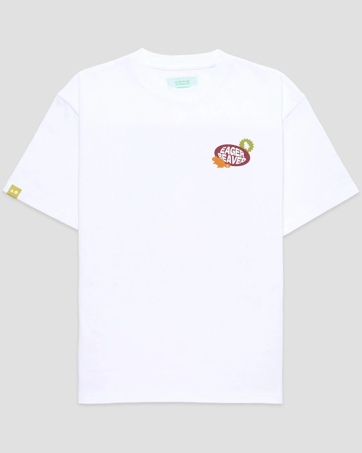 TALKING TOES | Eager Beaver Oversized Tee | White