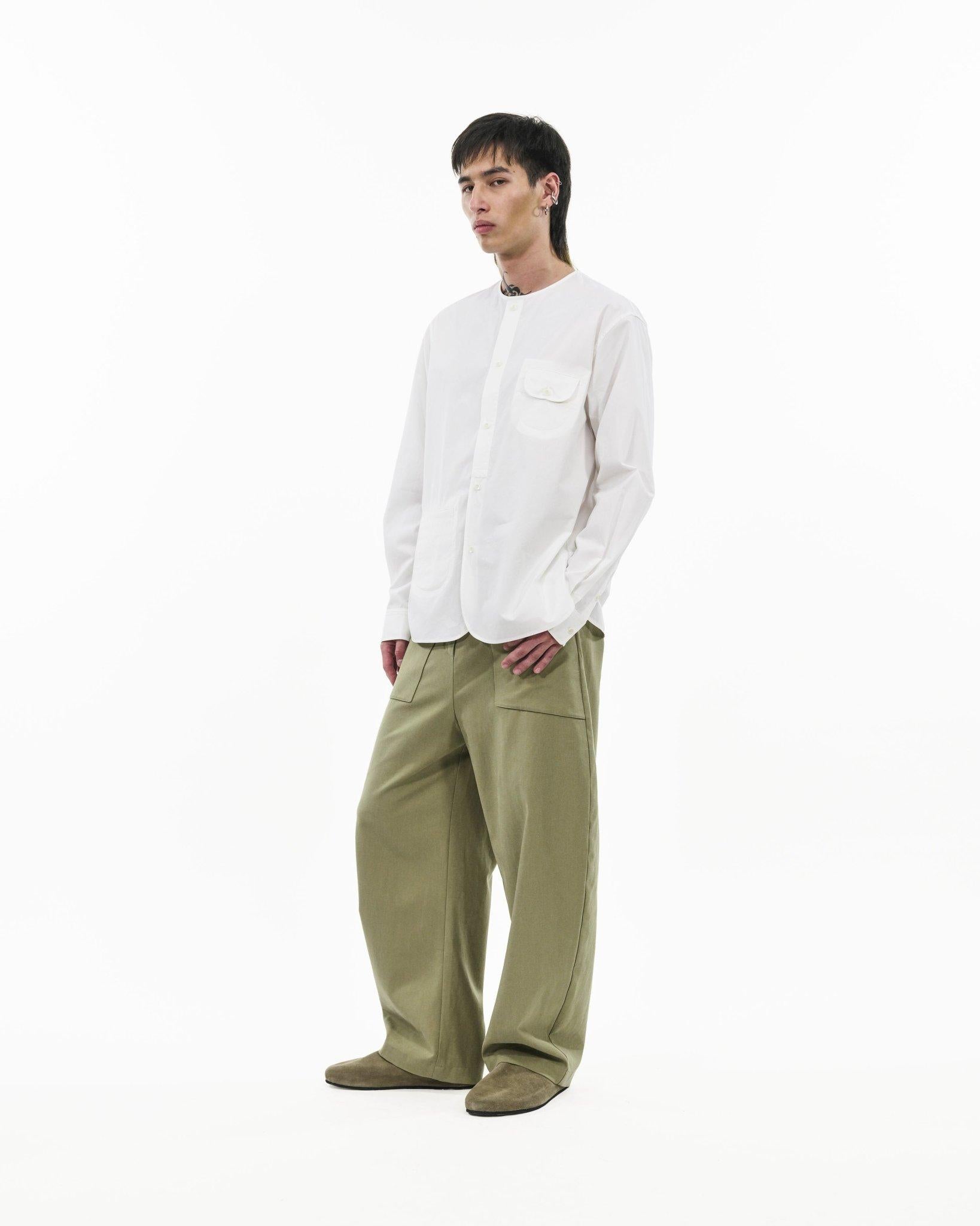 GRAYE | Collarless Utility Shirt