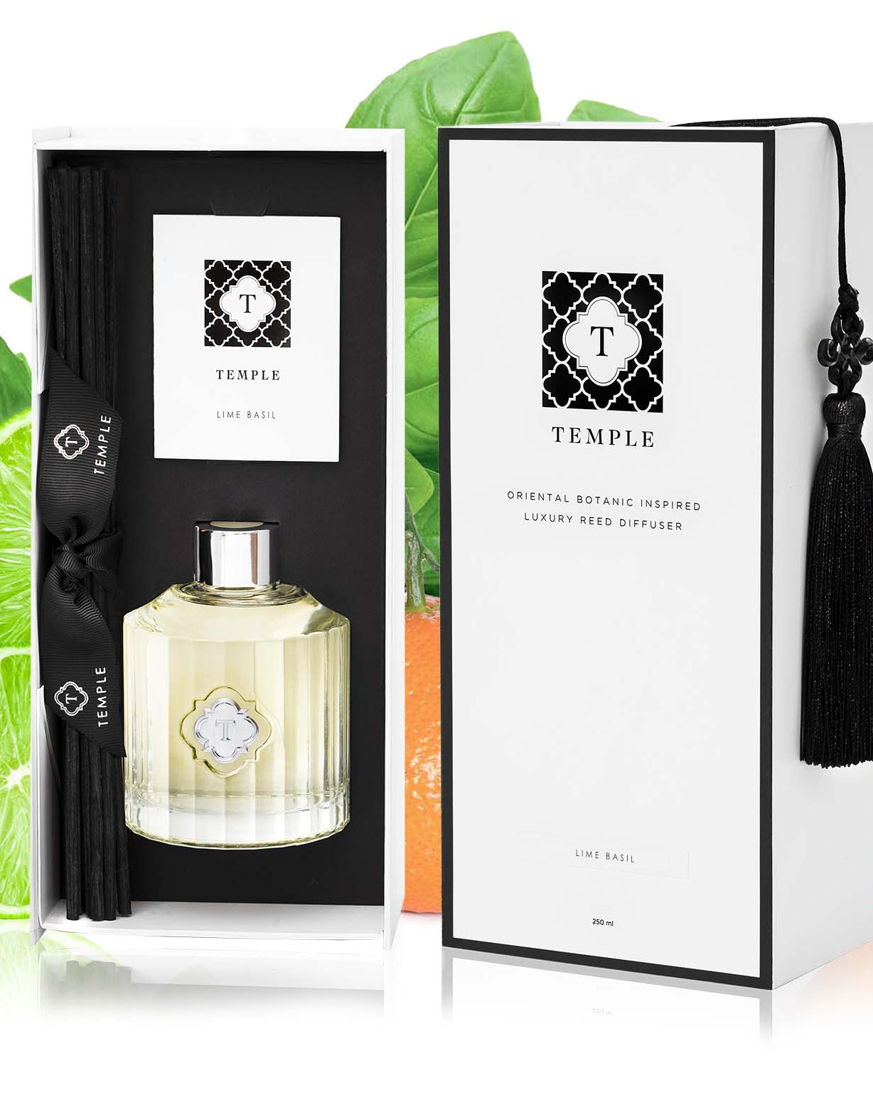 TEMPLE CANDLES | Luxury Reed Diffuser - Lime Basil