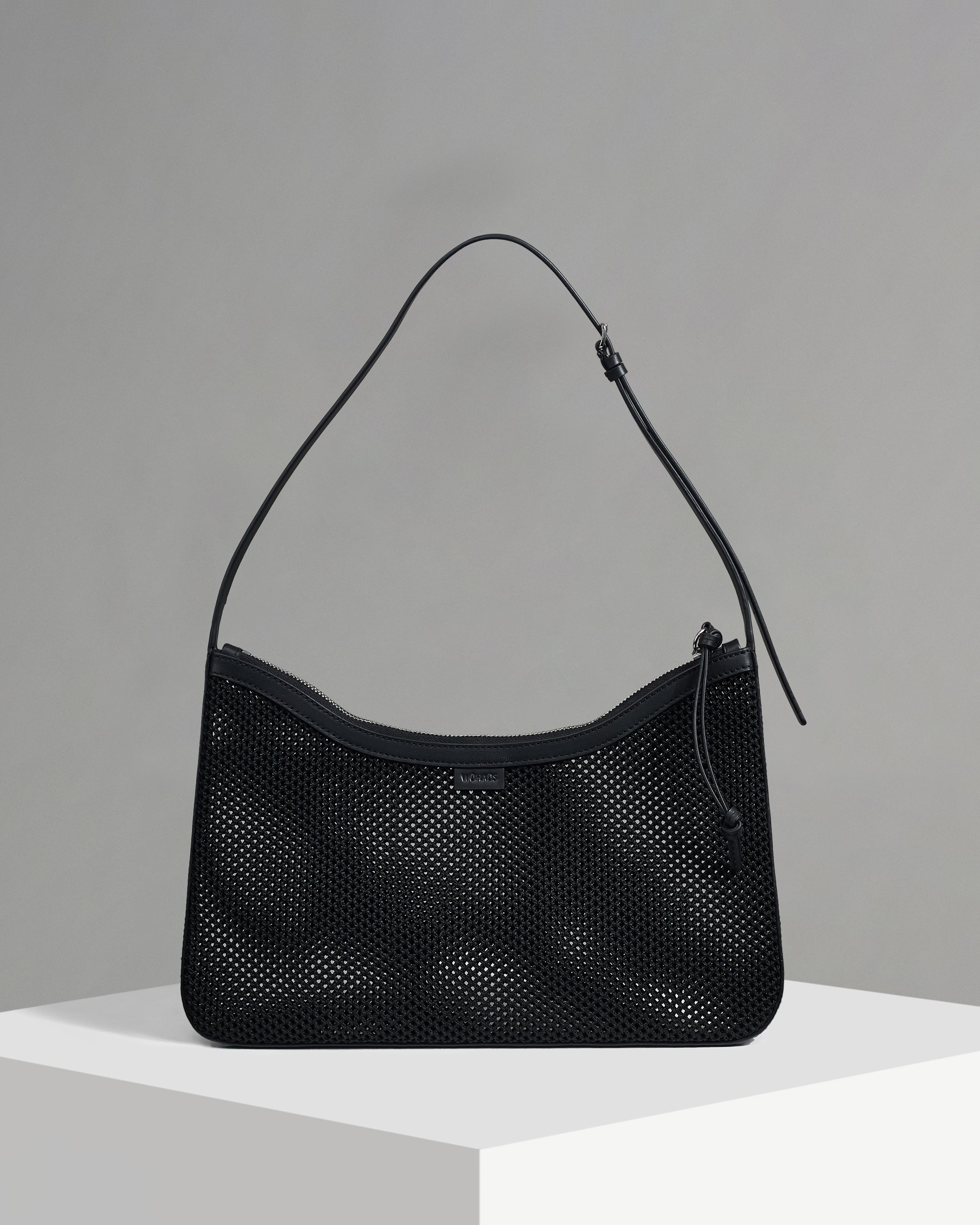 WU HAUS | Veil Net Black Shoulder Bag
