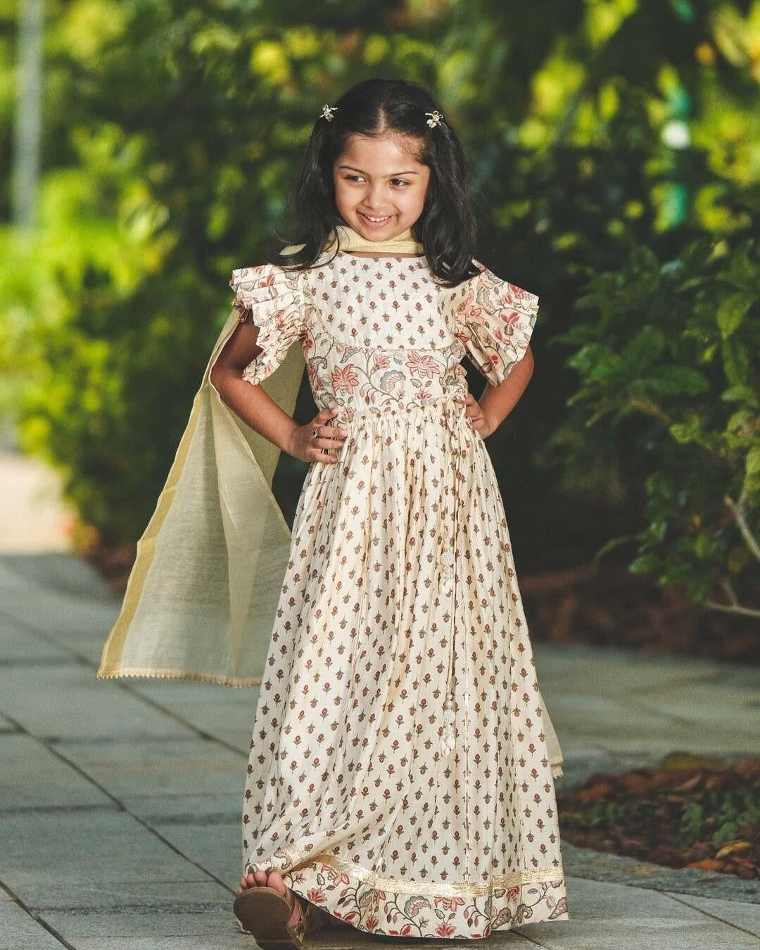 NIMBU | Nia Girls Lehenga Choli Skirt Top in Muslin Cotton
