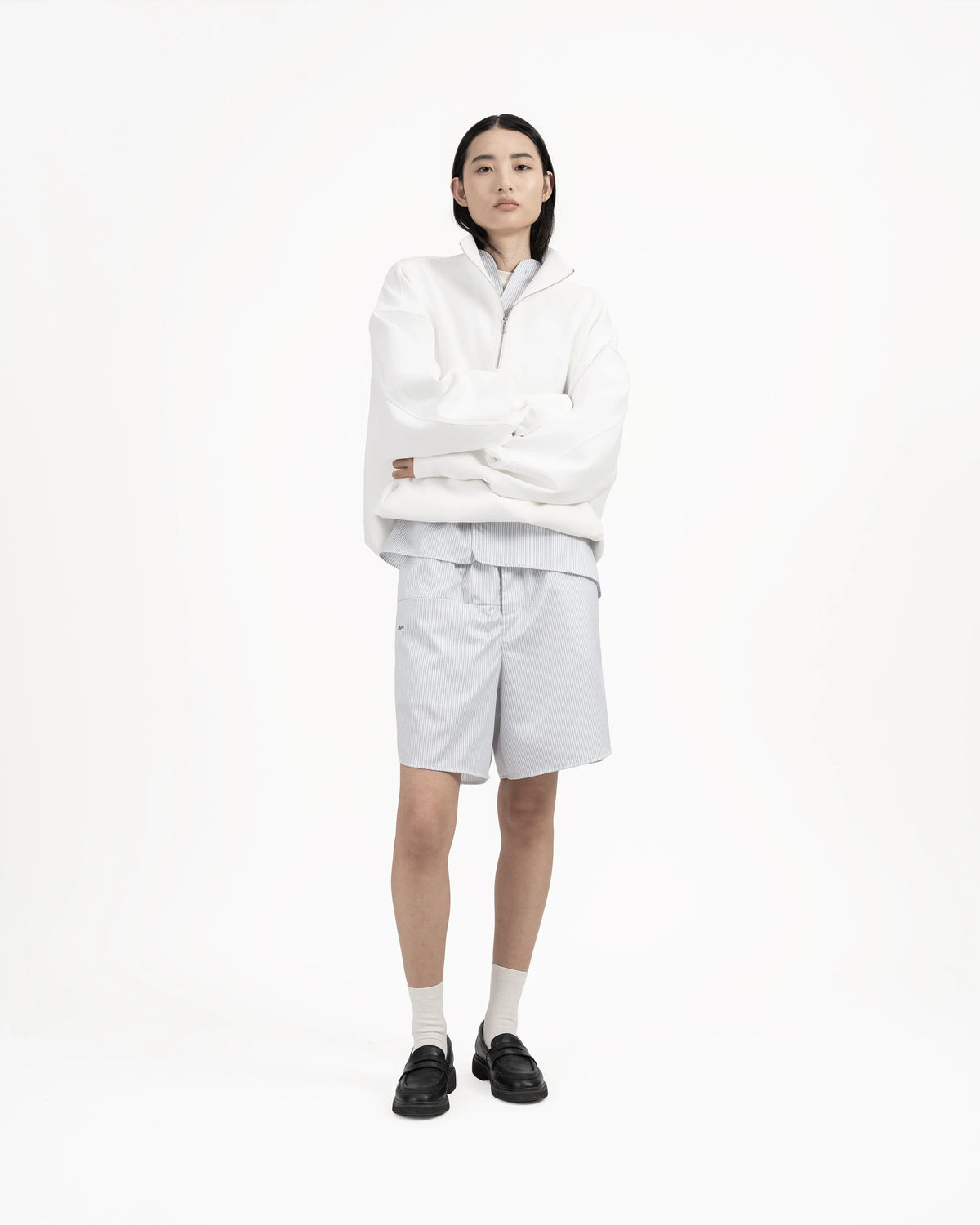 GRAYE | Quarter Zip Pullover - White