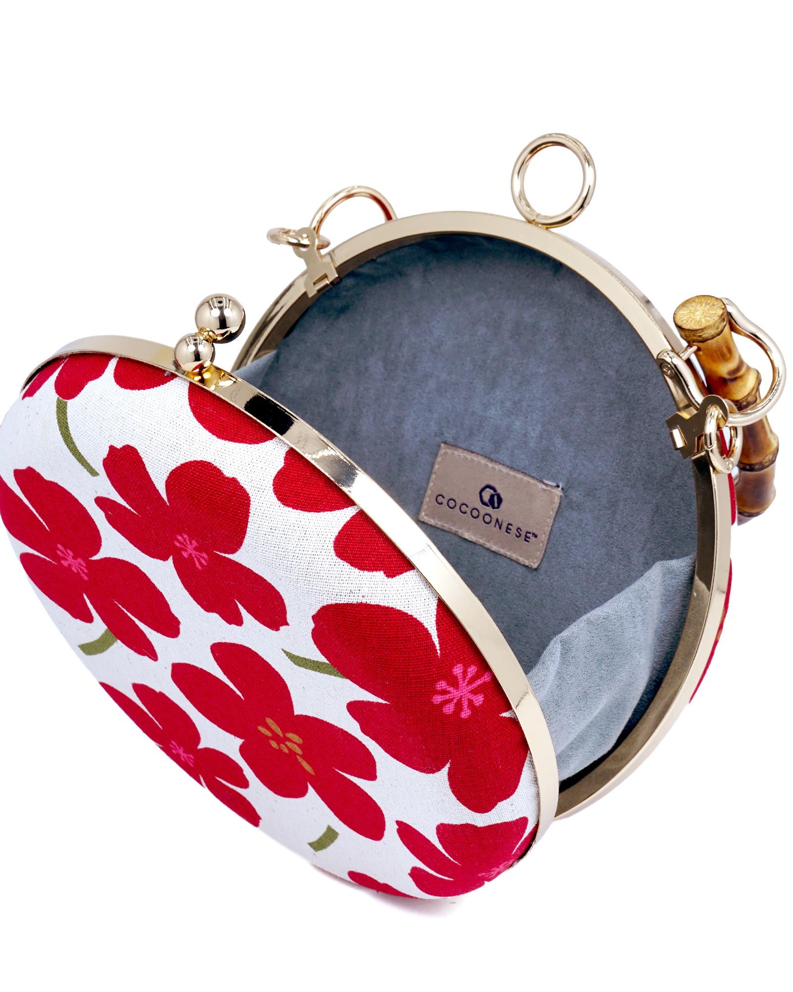 COCOONESE | Round Hard Case Bamboo Handle Bag