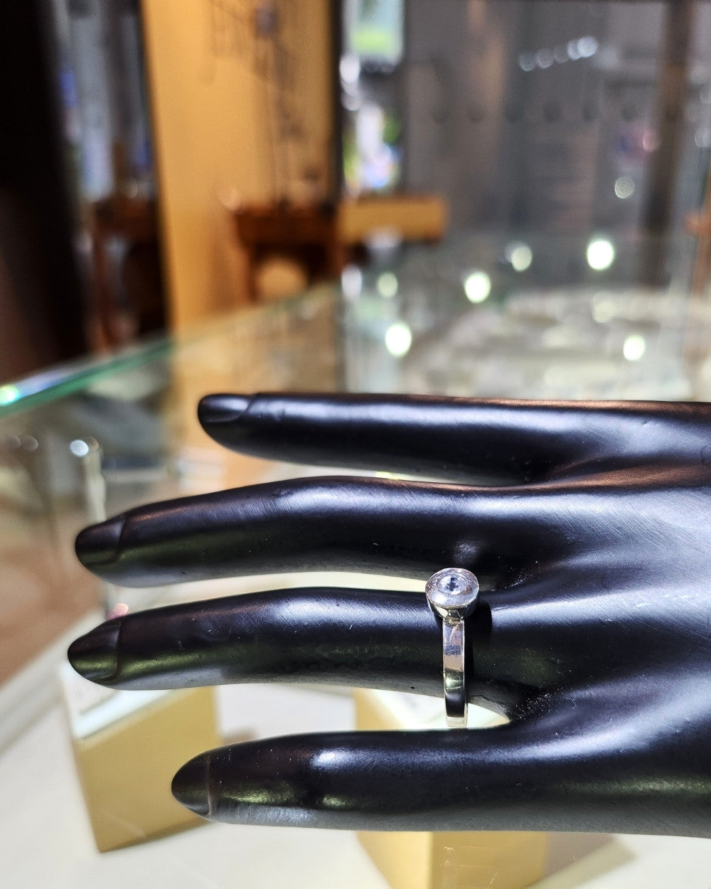 CREATIVE JEWELLERY STUDIO | Burmese White Sapphire, Rhodium Plated Silver Ring by Design of Gems