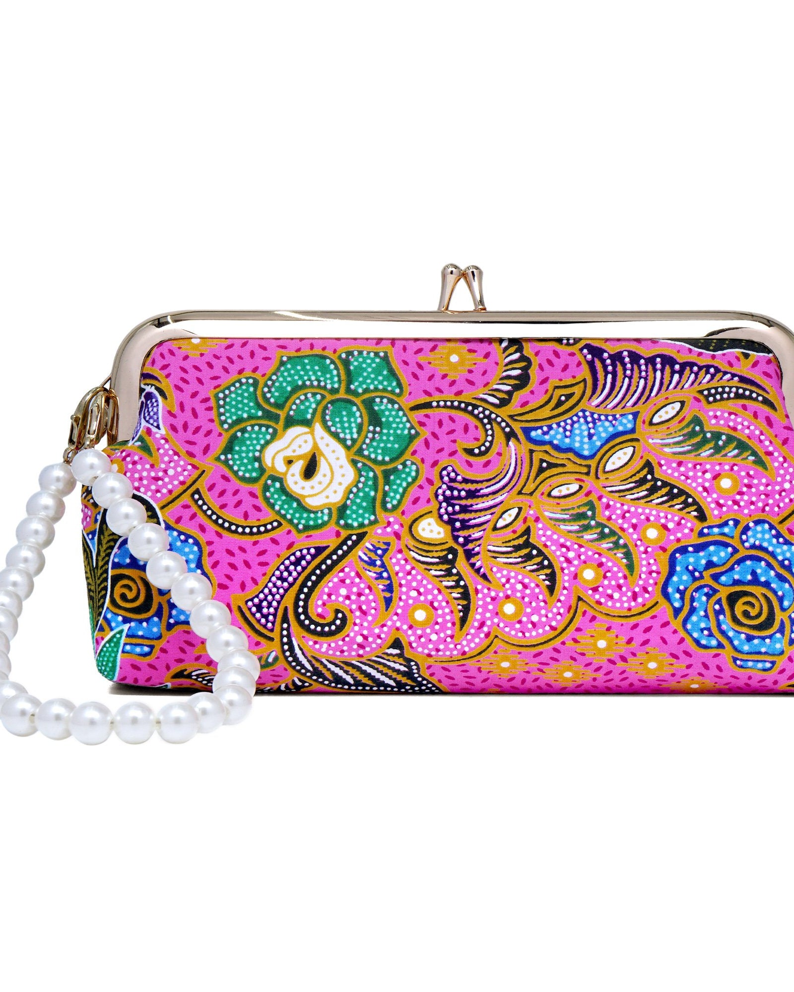 COCOONESE | Wristlet Pouch - Floral Kaleidoscope (PK)