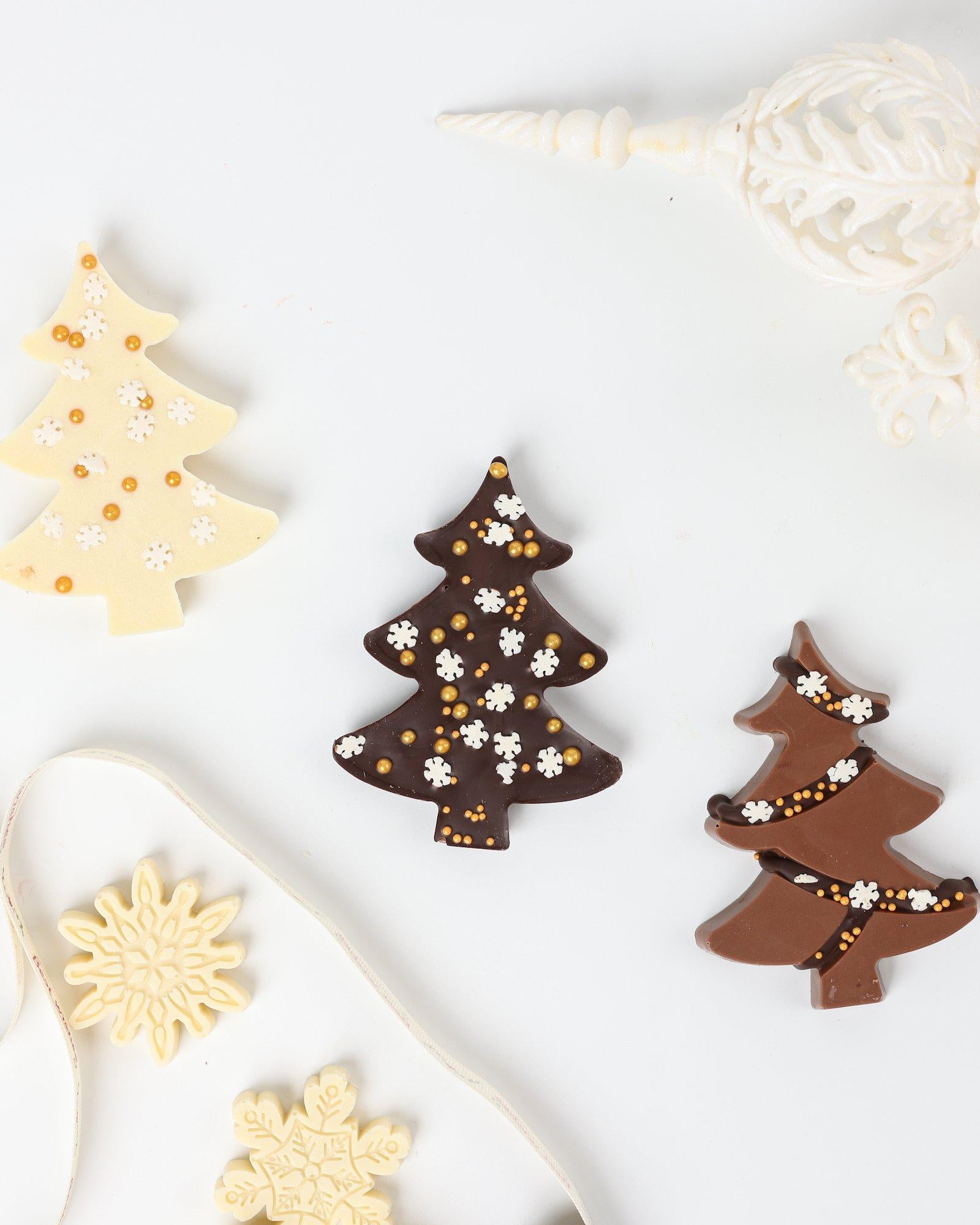 ANJALICHOCOLAT | Mini Christmas Chocolate Trees: Milk Chocolate