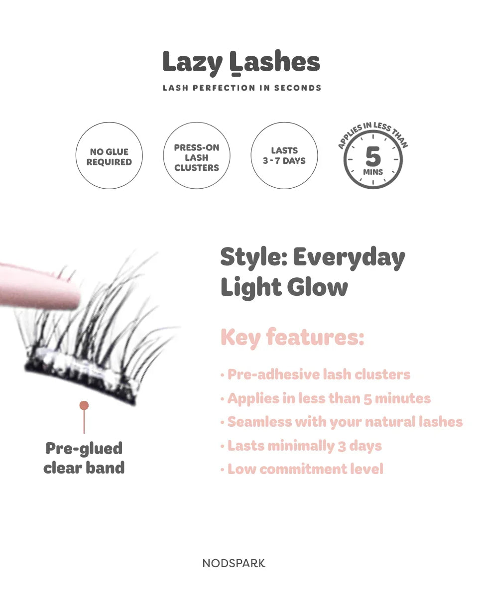 NODSPARK | Clear Band Everyday Light Glow Lazy Lashes
