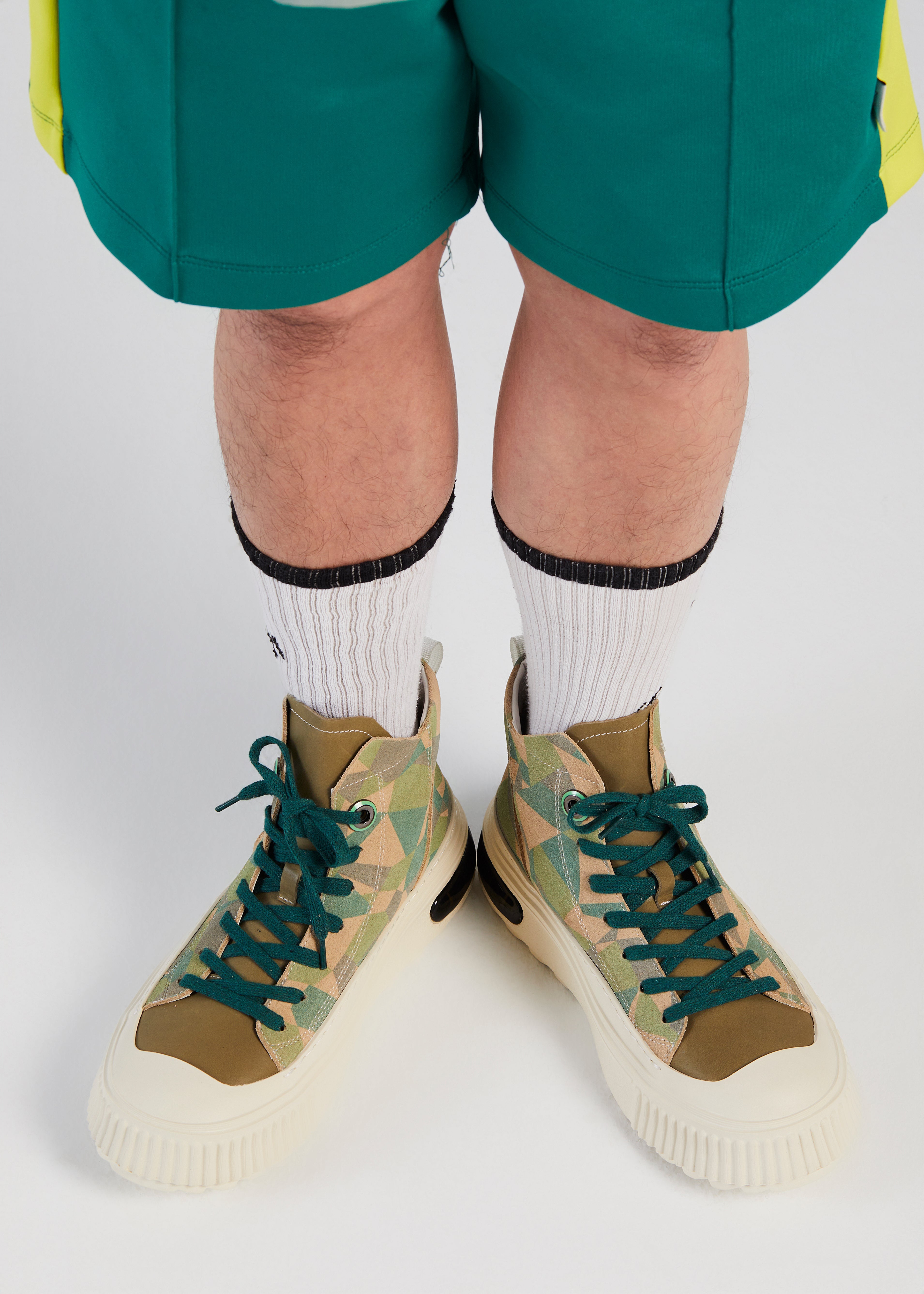 PROJECTWEAR | Farrell Mid Cut Leather Sneaker Green