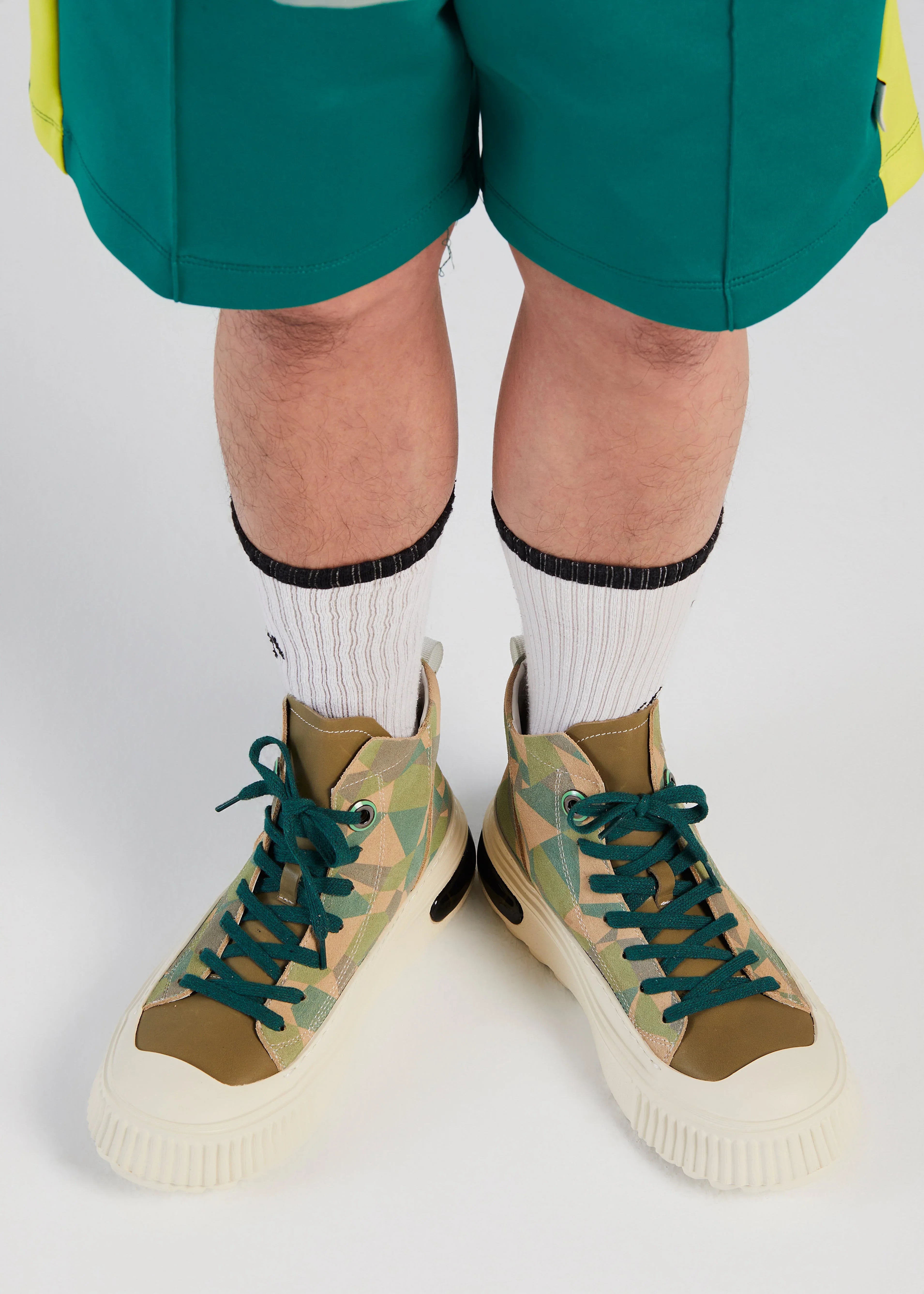 PROJECTWEAR | Farrell Mid Cut Leather Sneaker Green