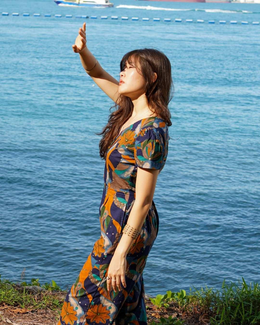 NIMBU | Calypso Women's Jumpsuit In Ocean Mosaic
