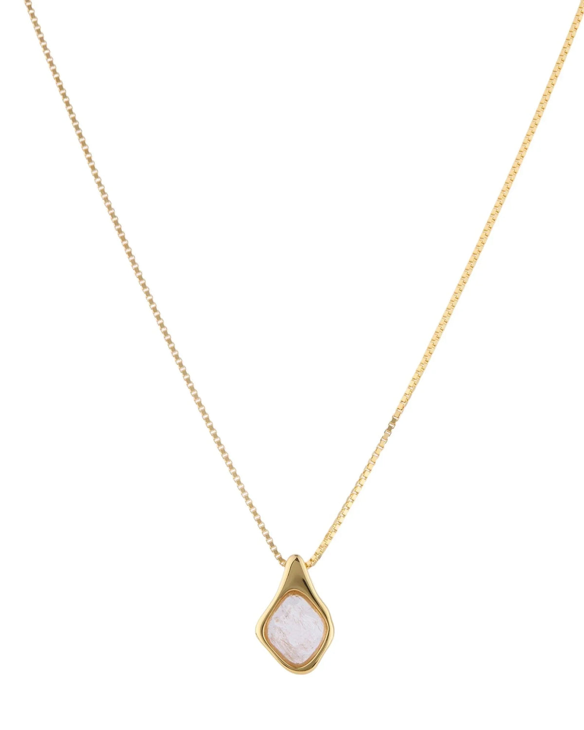 RINA LEE | GOLDEN Rutile Quartz Adjustable Chain Necklace | 18K Gold Vermeil