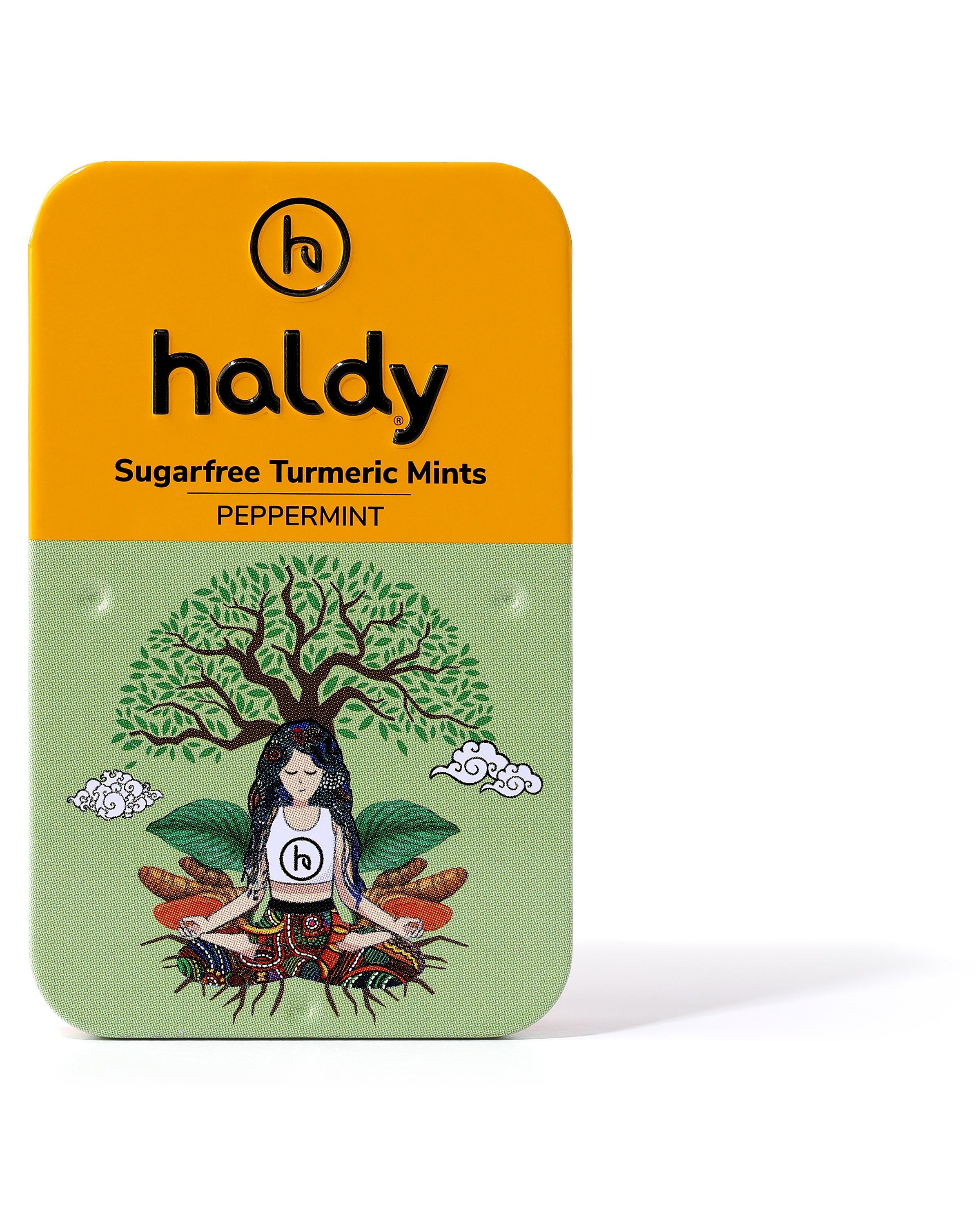HALDY | Sugarfree Turmeric Mints - Peppermint (Single Pack)