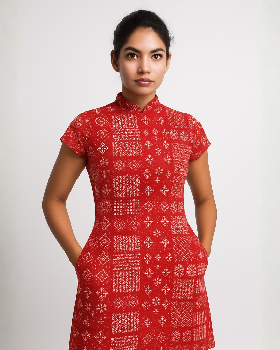 NIMBU | Ember Red Women Cheongsam