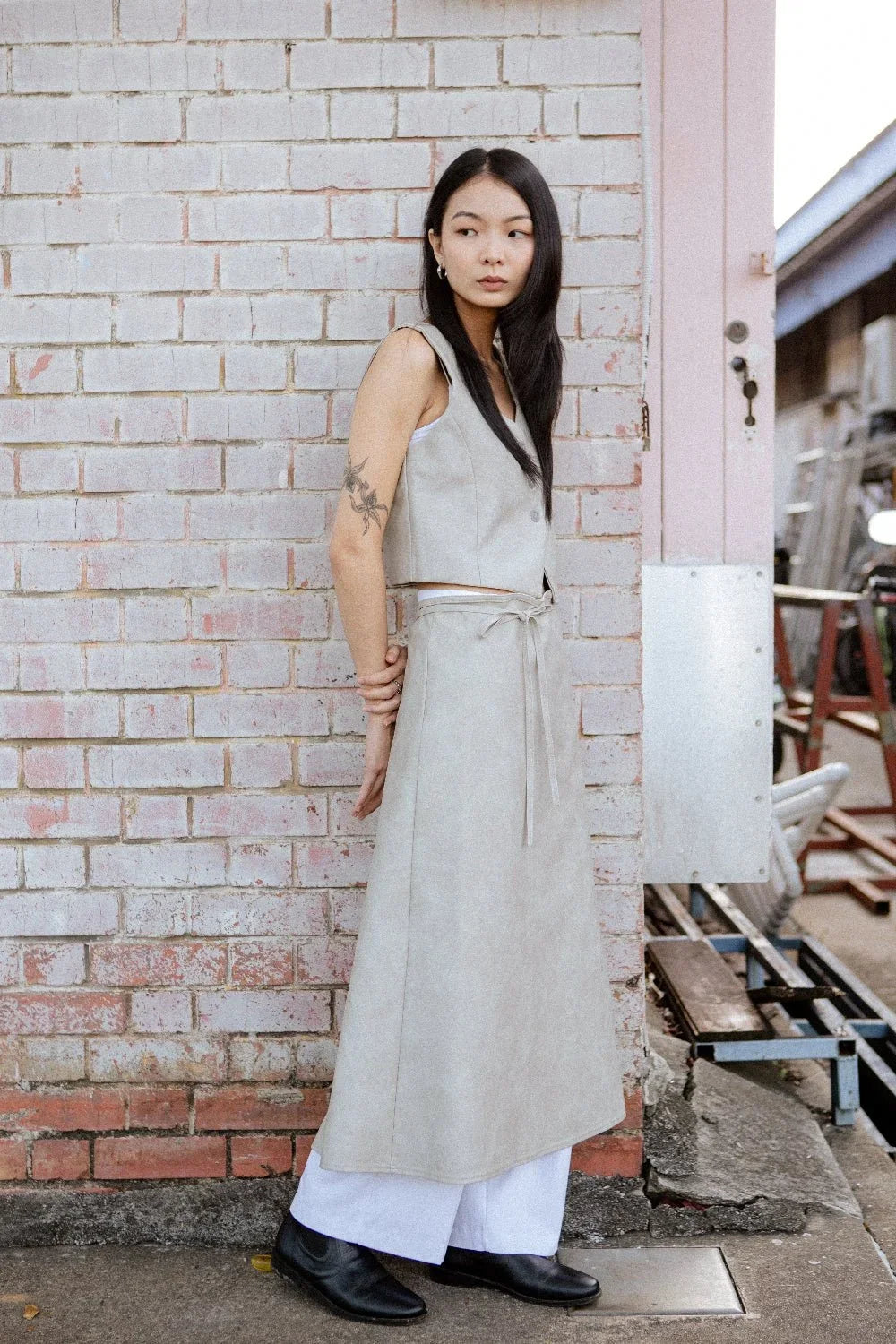 SAERO COLLECTIVE | Hae Wrap Skirt | Sand