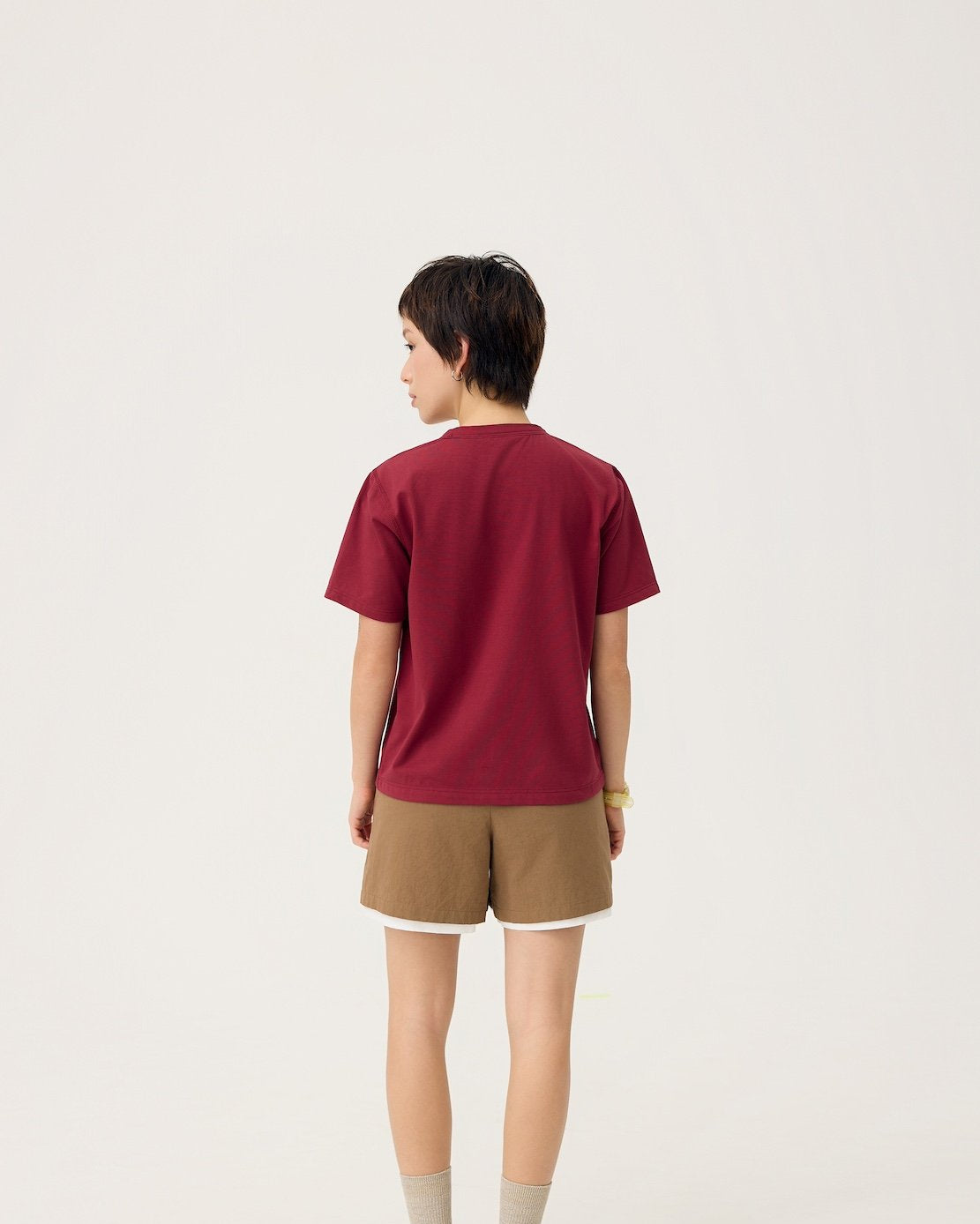 3EIGHTH | Everyday Reversible Tee in Burgundy & Sappanwood