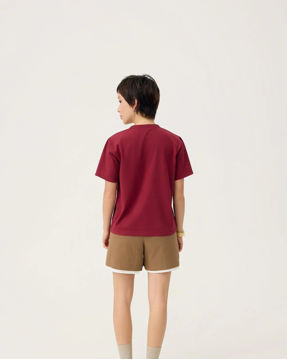 3EIGHTH | Everyday Reversible Tee in Burgundy & Sappanwood