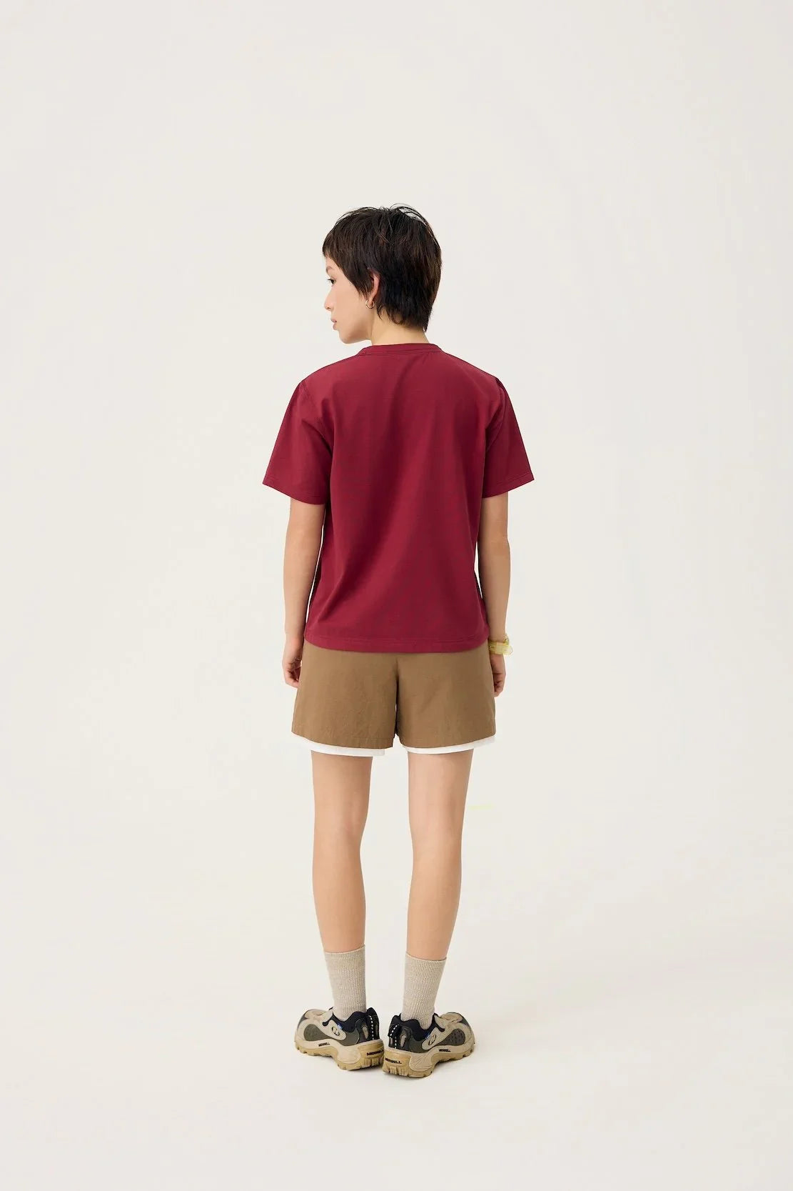 3EIGHTH | Everyday Reversible Tee in Burgundy & Sappanwood