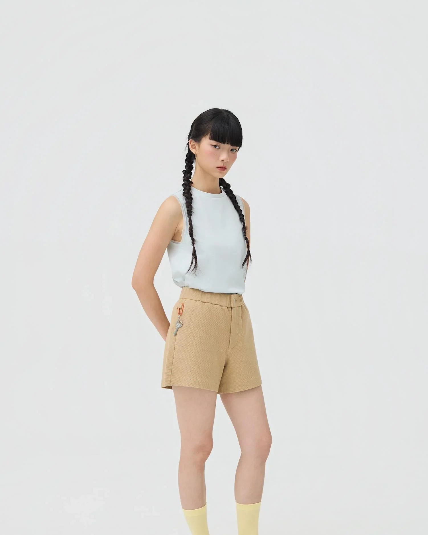 3EIGHTH | Yuru Knit Shorts Khaki