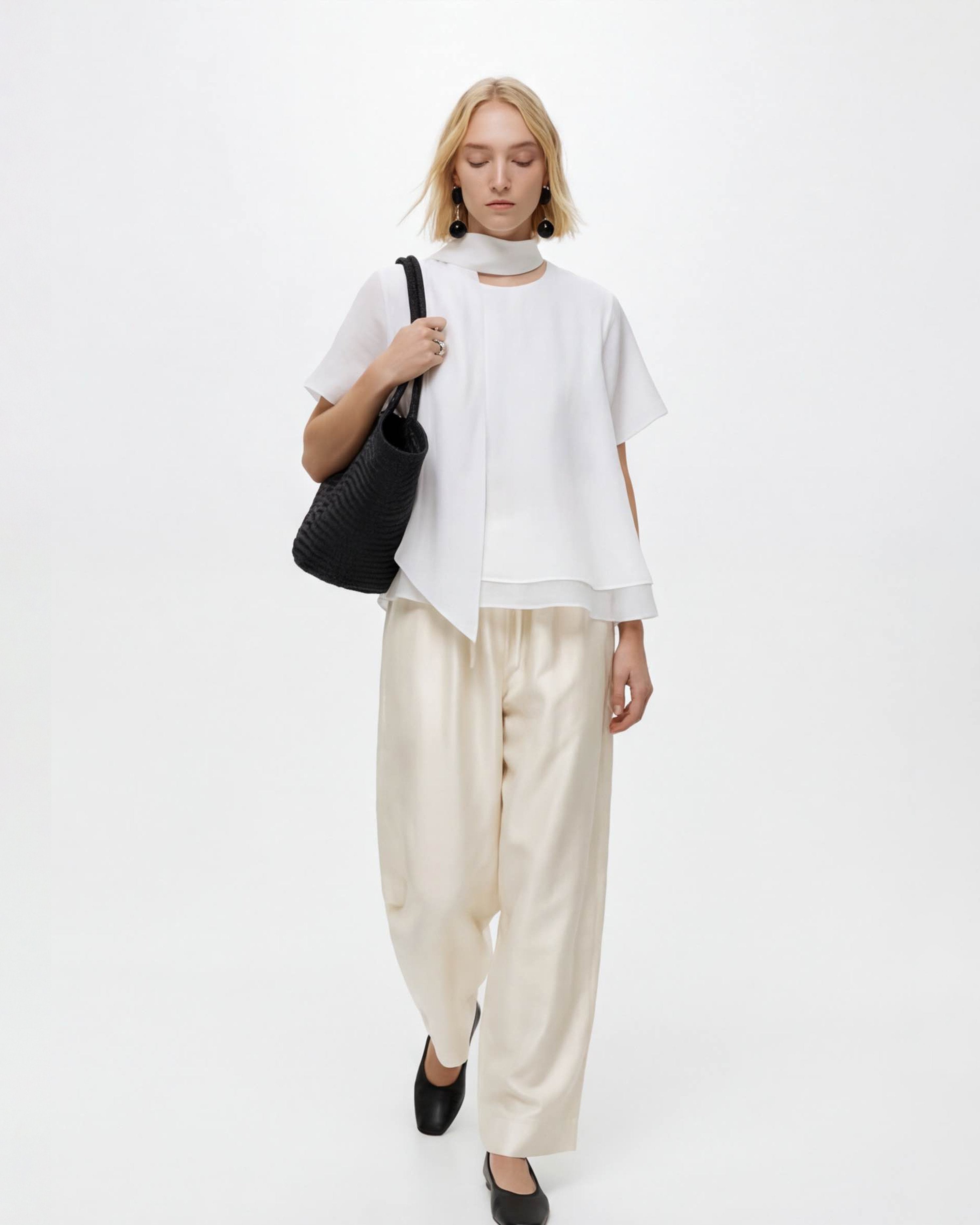 LAYERPLAN | Isle Luster Cotton Drawstring Trousers