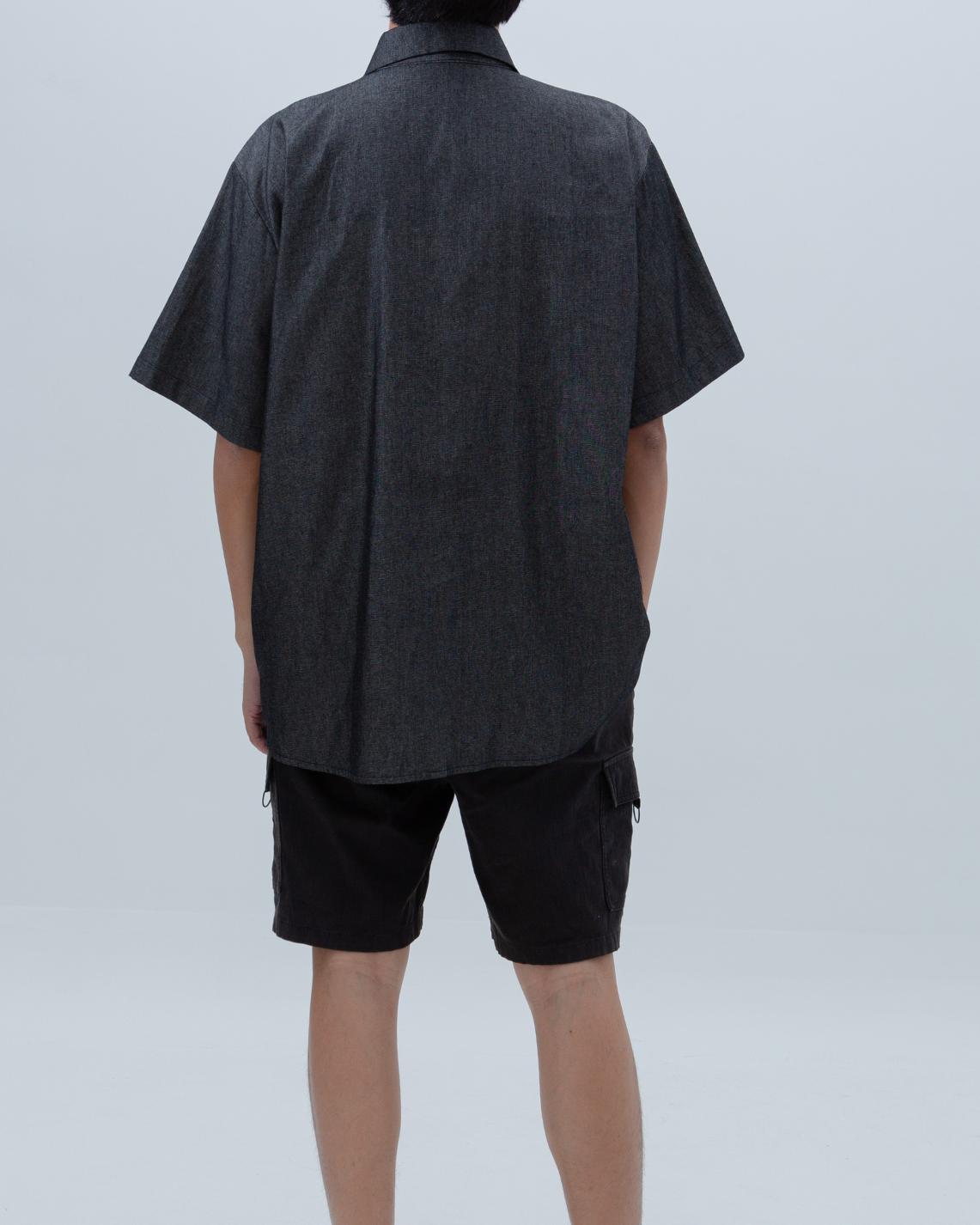 SAERO COLLECTIVE | Denim Short Sleeve Shirt | Black