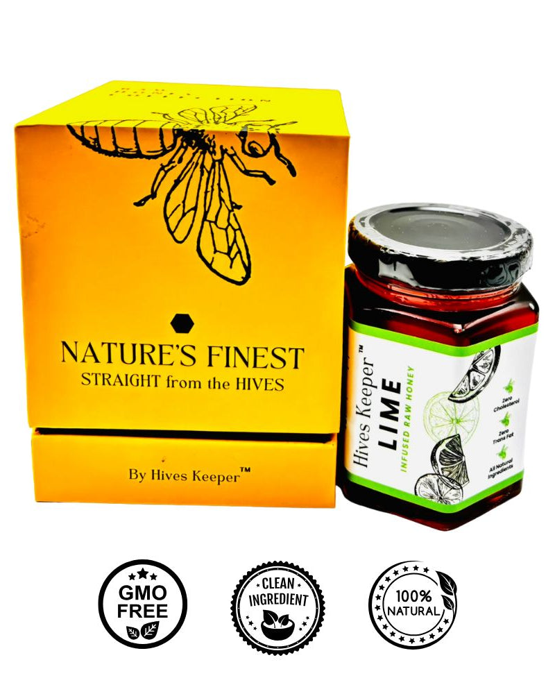 HIVES KEEPER | Infused Raw Honey (with Gift Box) - Lime Infused Raw Honey