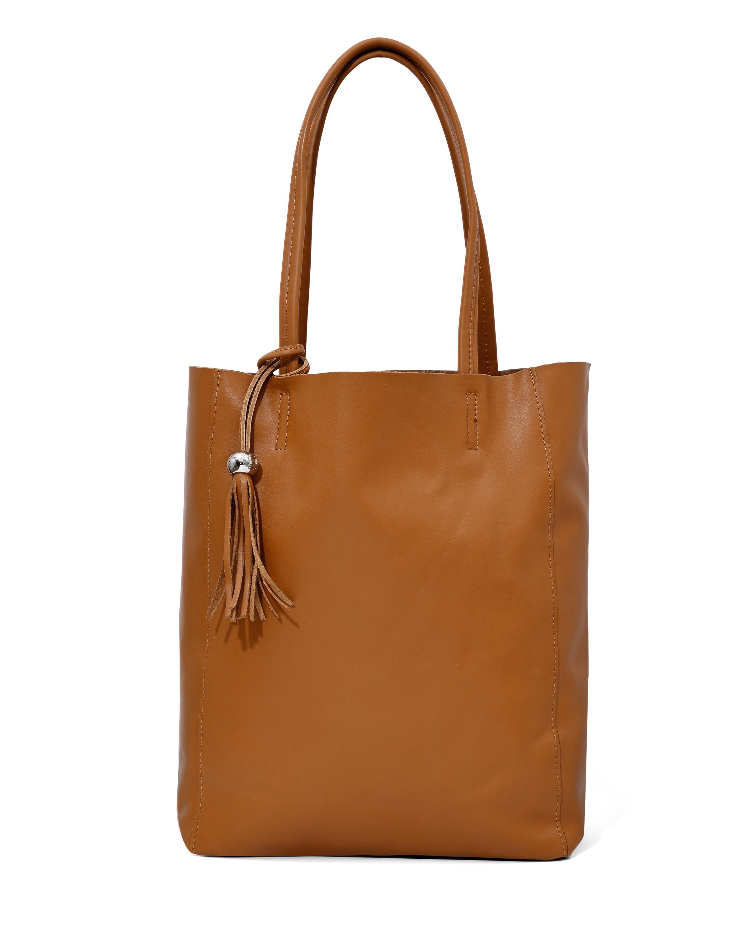 DESTI SAINT | Italian Leather Shopper - Chestnut