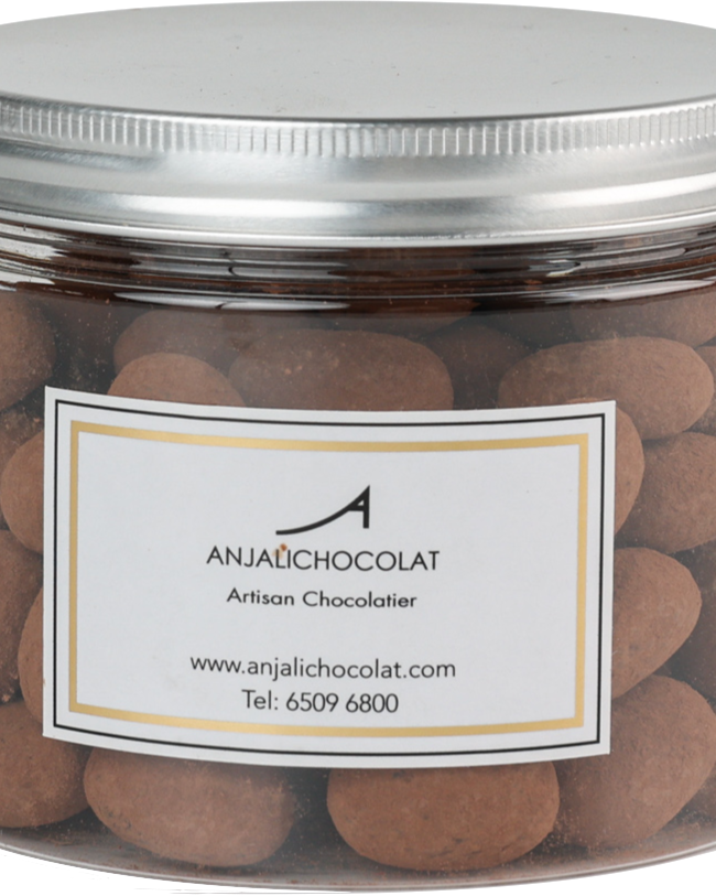 ANJALICHOCOLAT | Cocoa-Dusted Dark Chocolate Almond Dragees