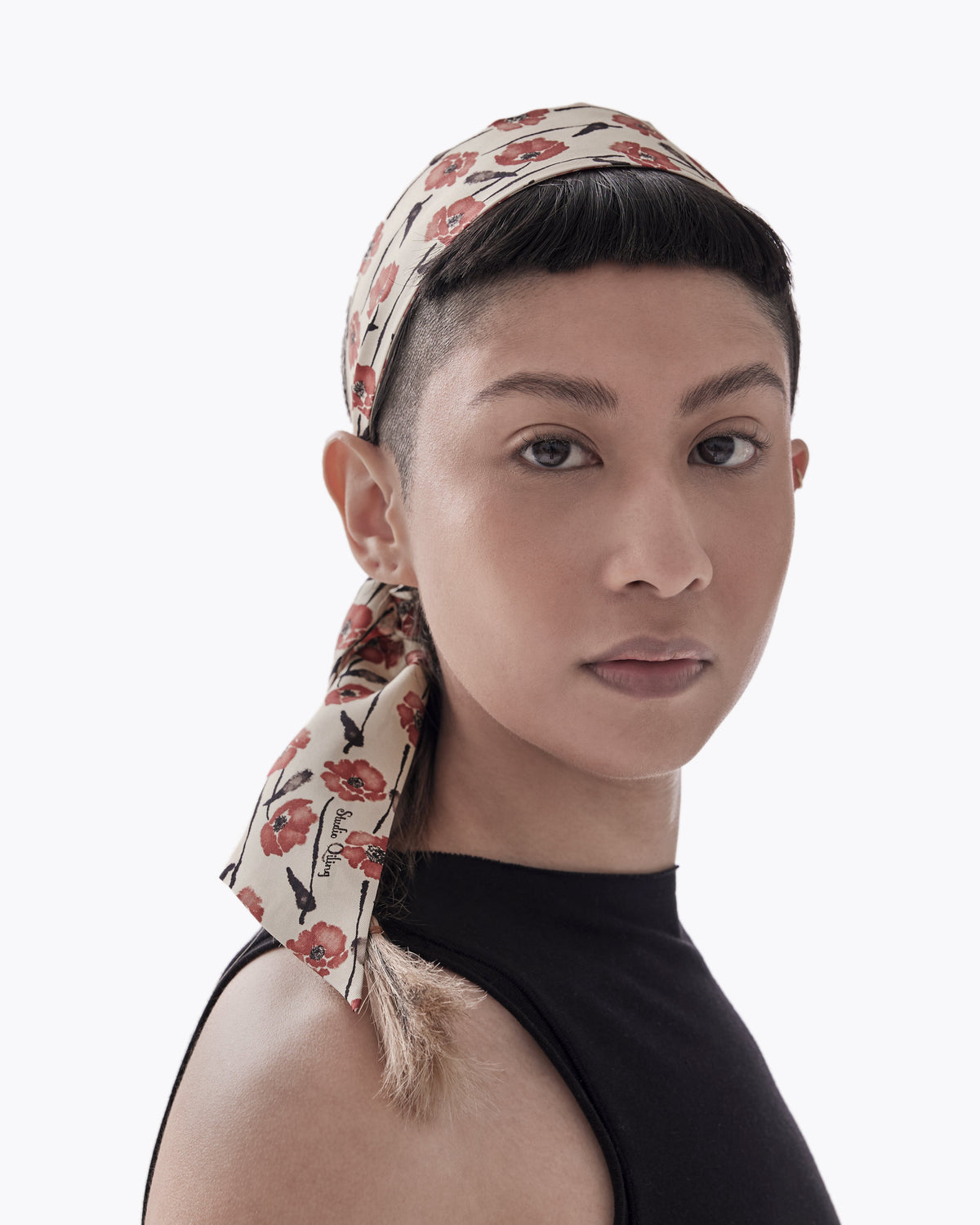 STUDIO QILING | Dancing Poppies Mod Silk Bandeau 100
