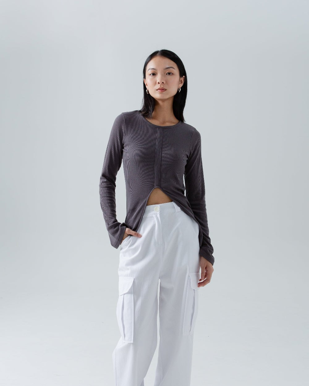 SAERO COLLECTIVE | Split Layer Top | Slate Grey