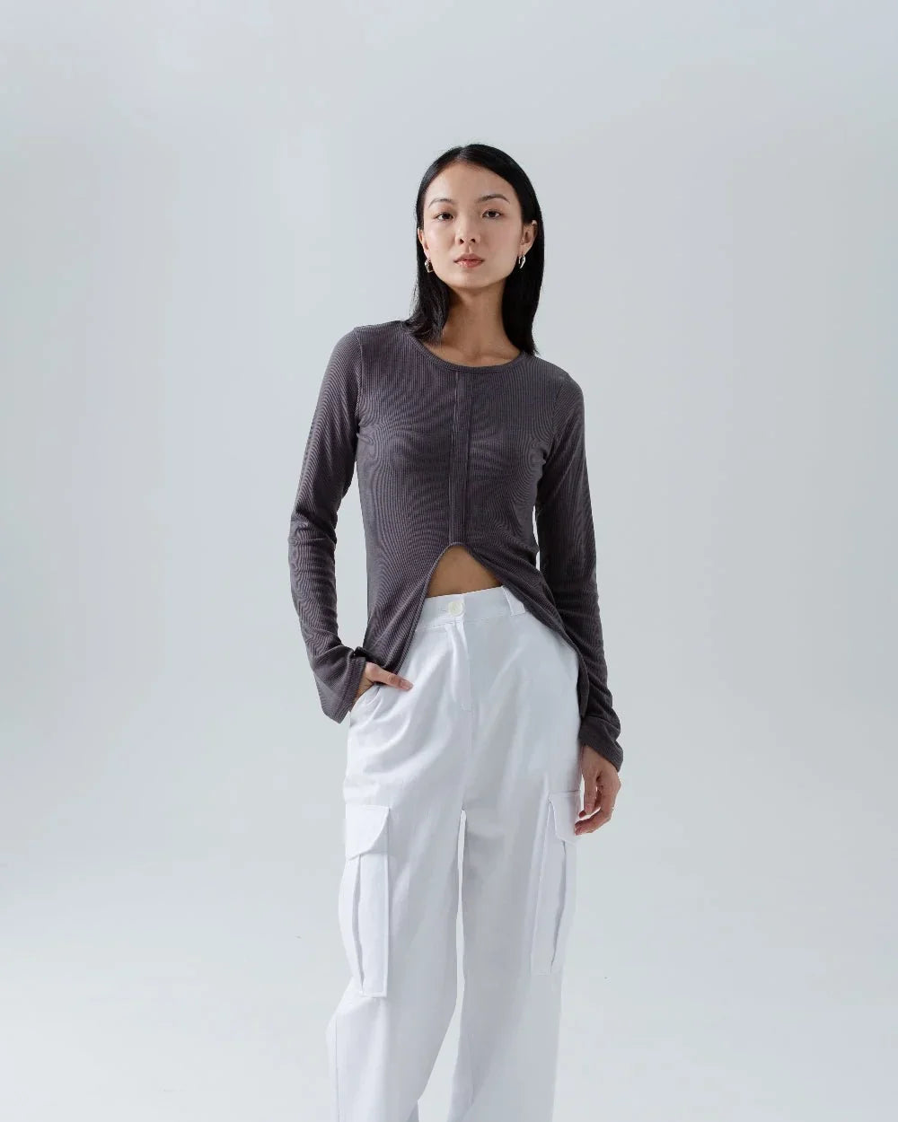 SAERO COLLECTIVE | Split Layer Top | Slate Grey
