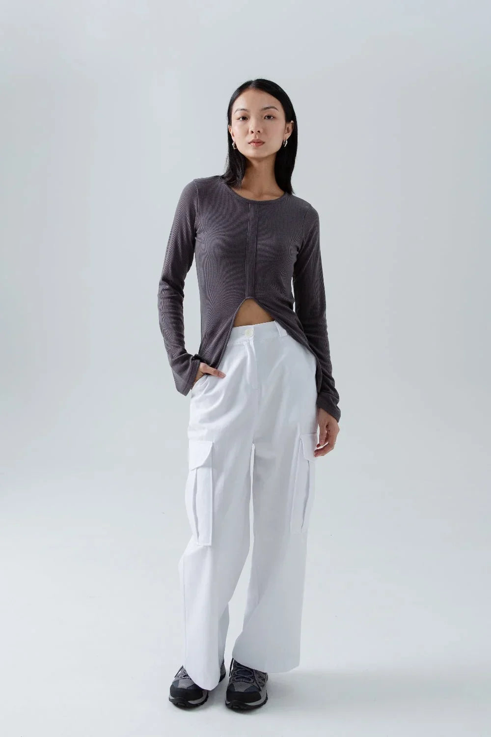 SAERO COLLECTIVE | Split Layer Top | Slate Grey