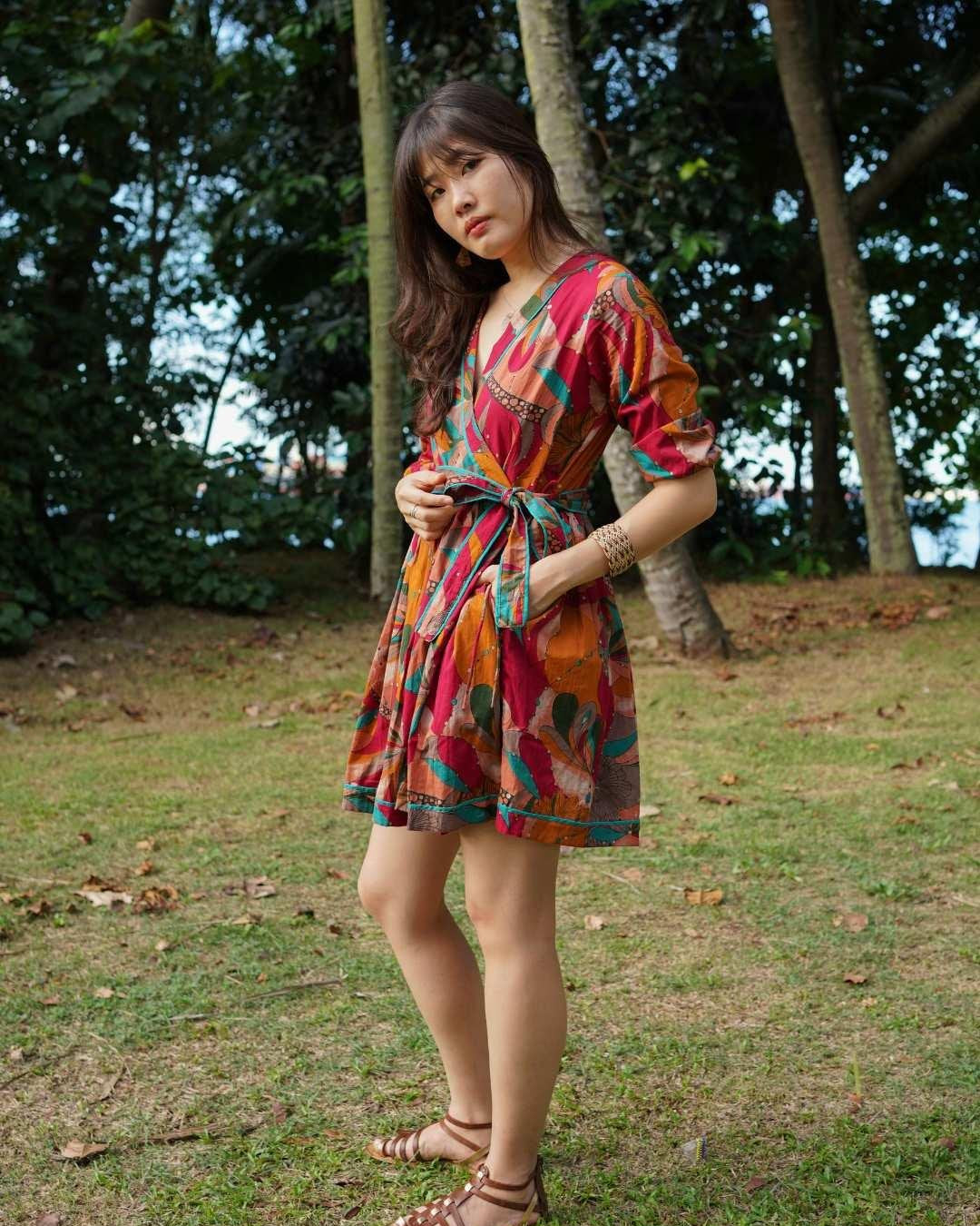 NIMBU | Havana Scarlet Tropic Women's Short Dress