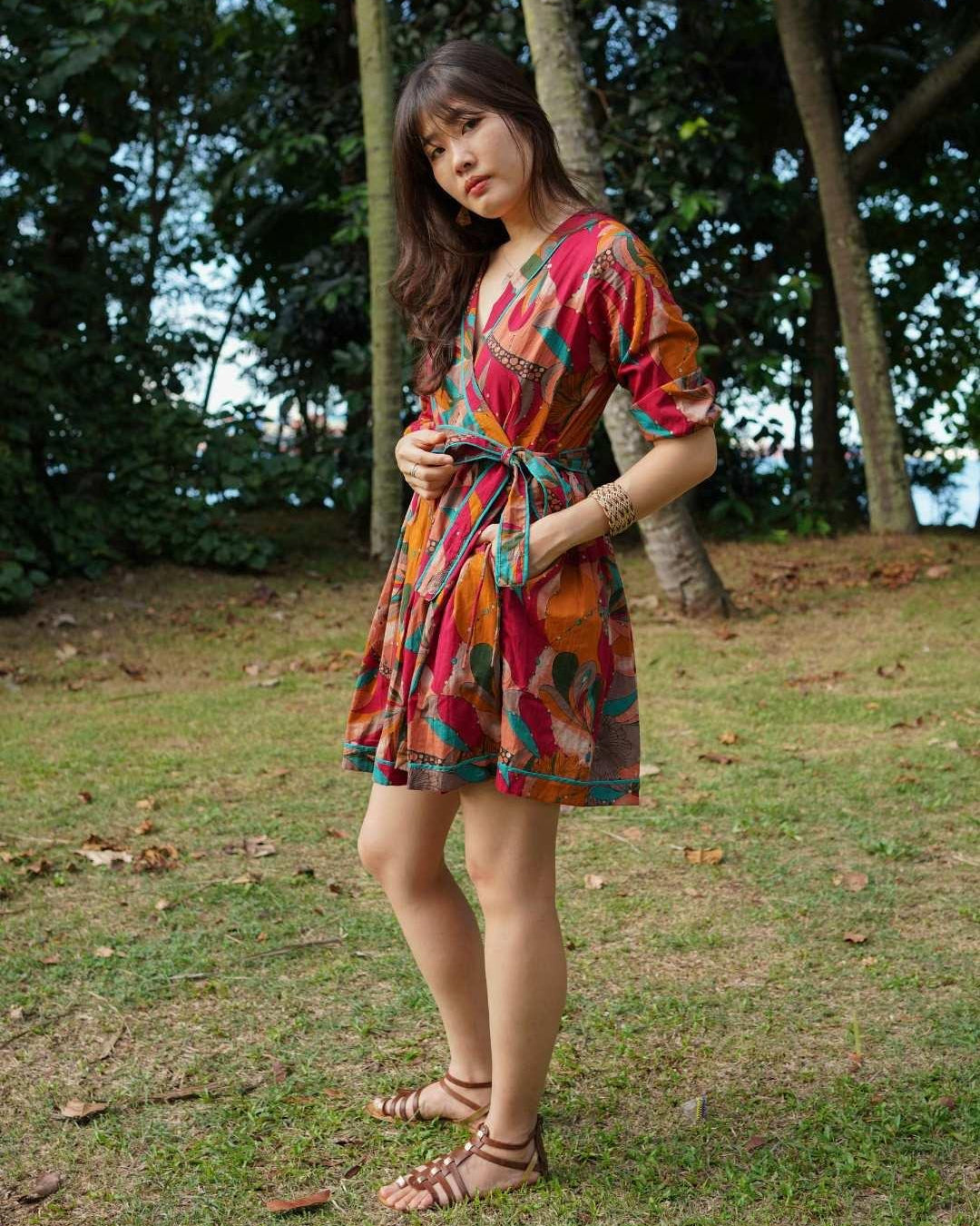 NIMBU | Havana Scarlet Tropic Women's Short Dress