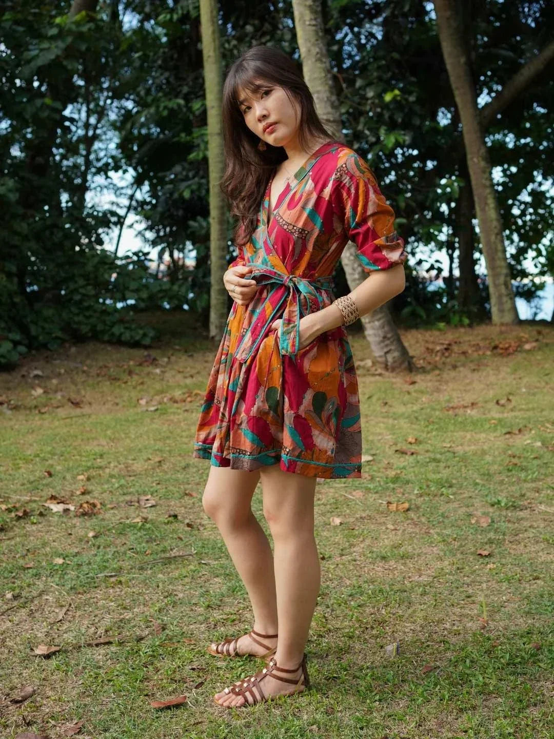 NIMBU | Havana Scarlet Tropic Women's Short Dress