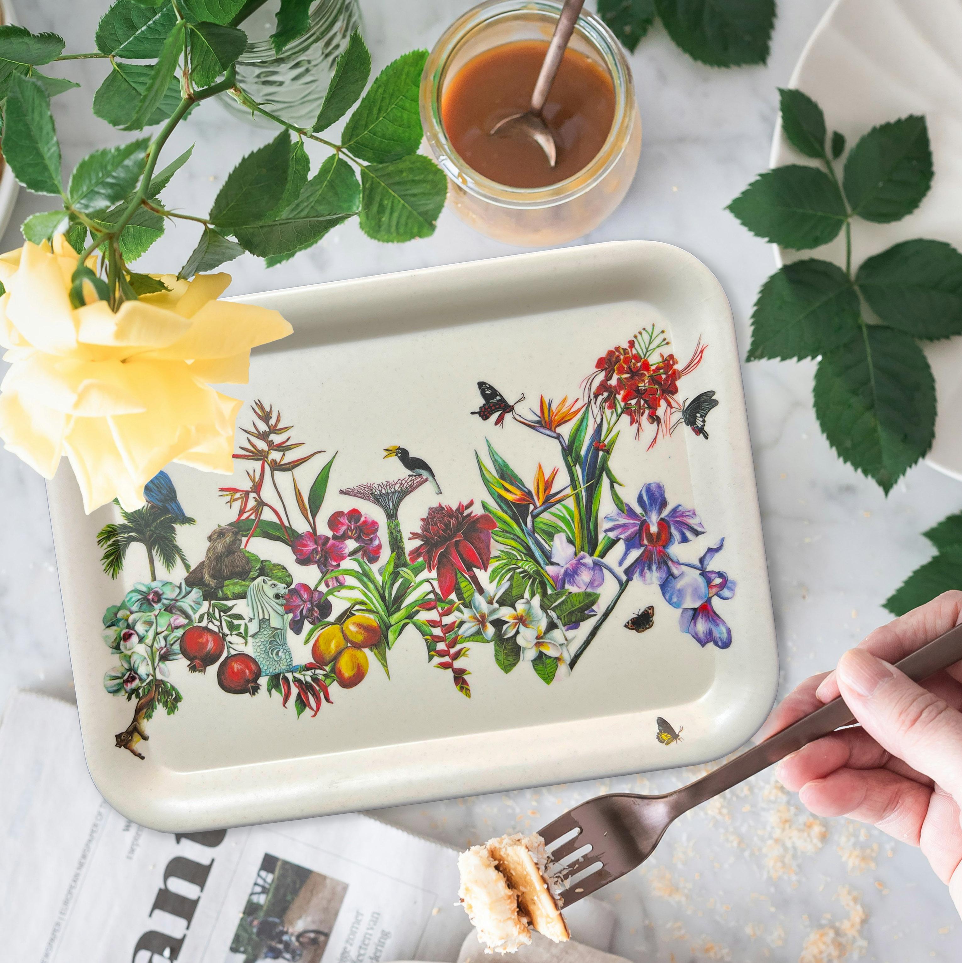 KELLY SER ATELIER | Bamboo Tray: City in Bloom